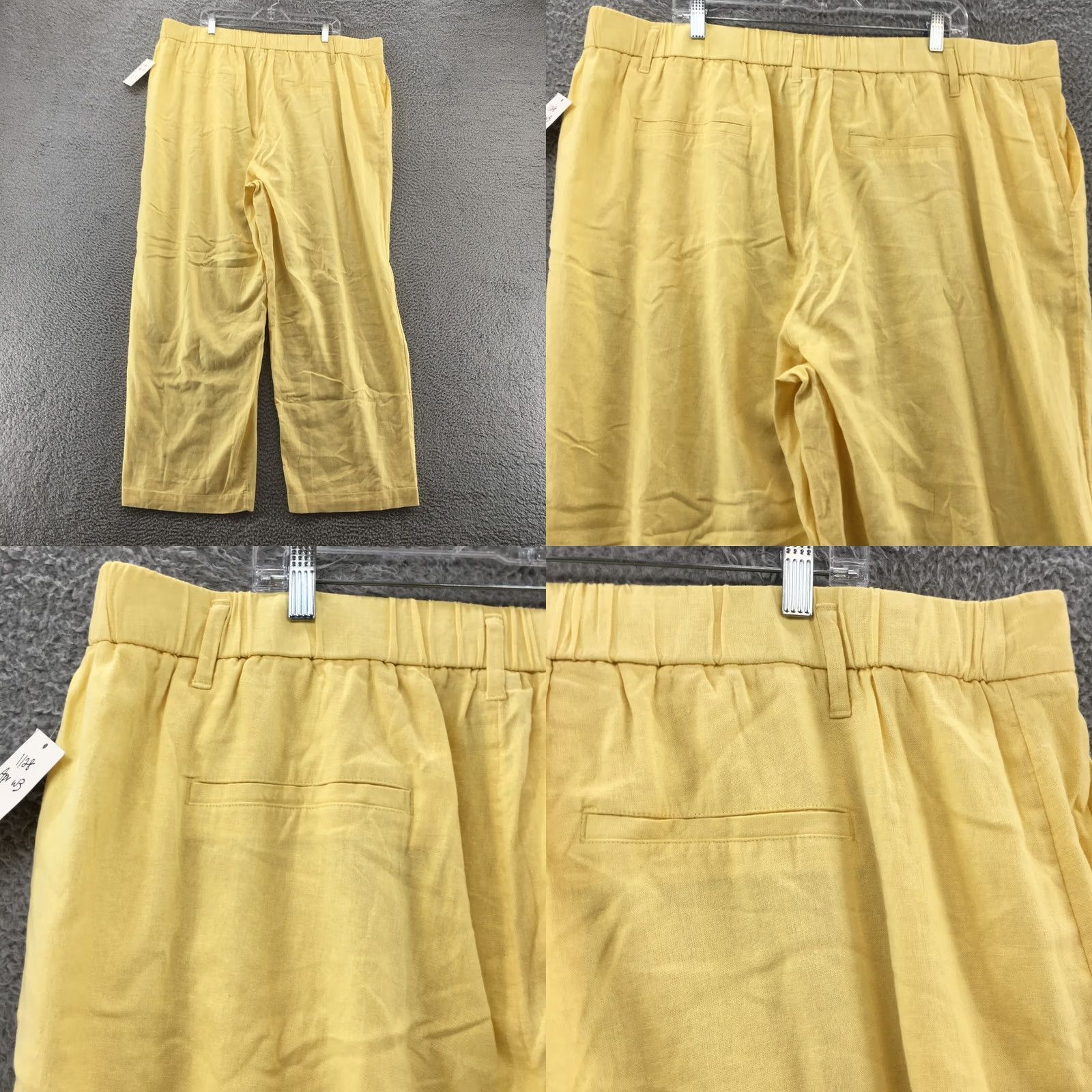 Vintage A New Day Colette Pants Womens 22 Yellow Linen Blend Wide-Leg High Rise NEW Pants Shirt Size 40" / US 18 - 9 Thumbnail