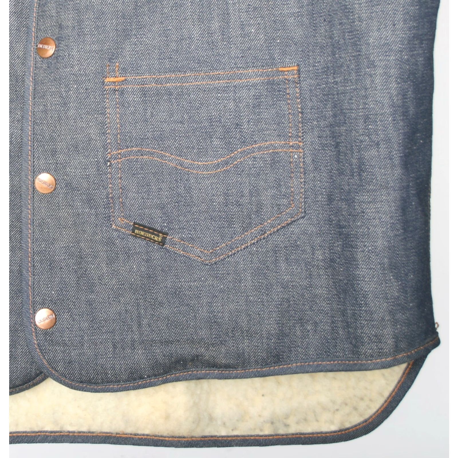 Sears Vintage Sears Roebucks Blue Denim Sherpa Lined Chore Vest L Men’s Size Large Denim blue vest Shoal? Size US L / EU 52-54 / 3 - 5 Thumbnail