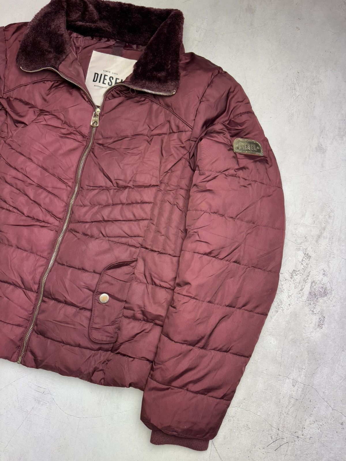 Diesel × Vintage Diesel Jacket Women’s Vintage Red Size L / US 10 / IT 46 - 3 Thumbnail