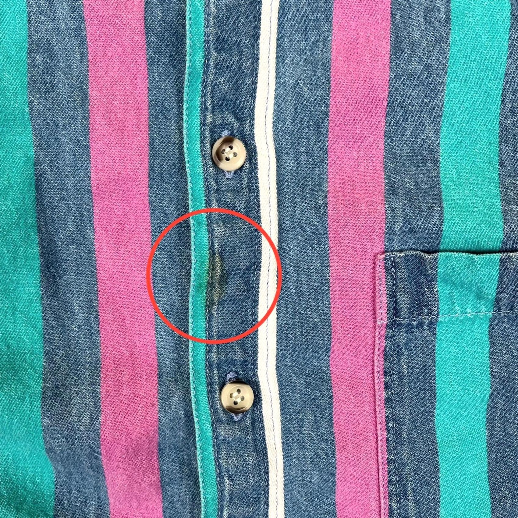 Revenge VINTAGE Revenge Shirt Mens XL Purple Striped Denim Long Sleeve Button Front Size US XL / EU 56 / 4 - 2 Thumbnail