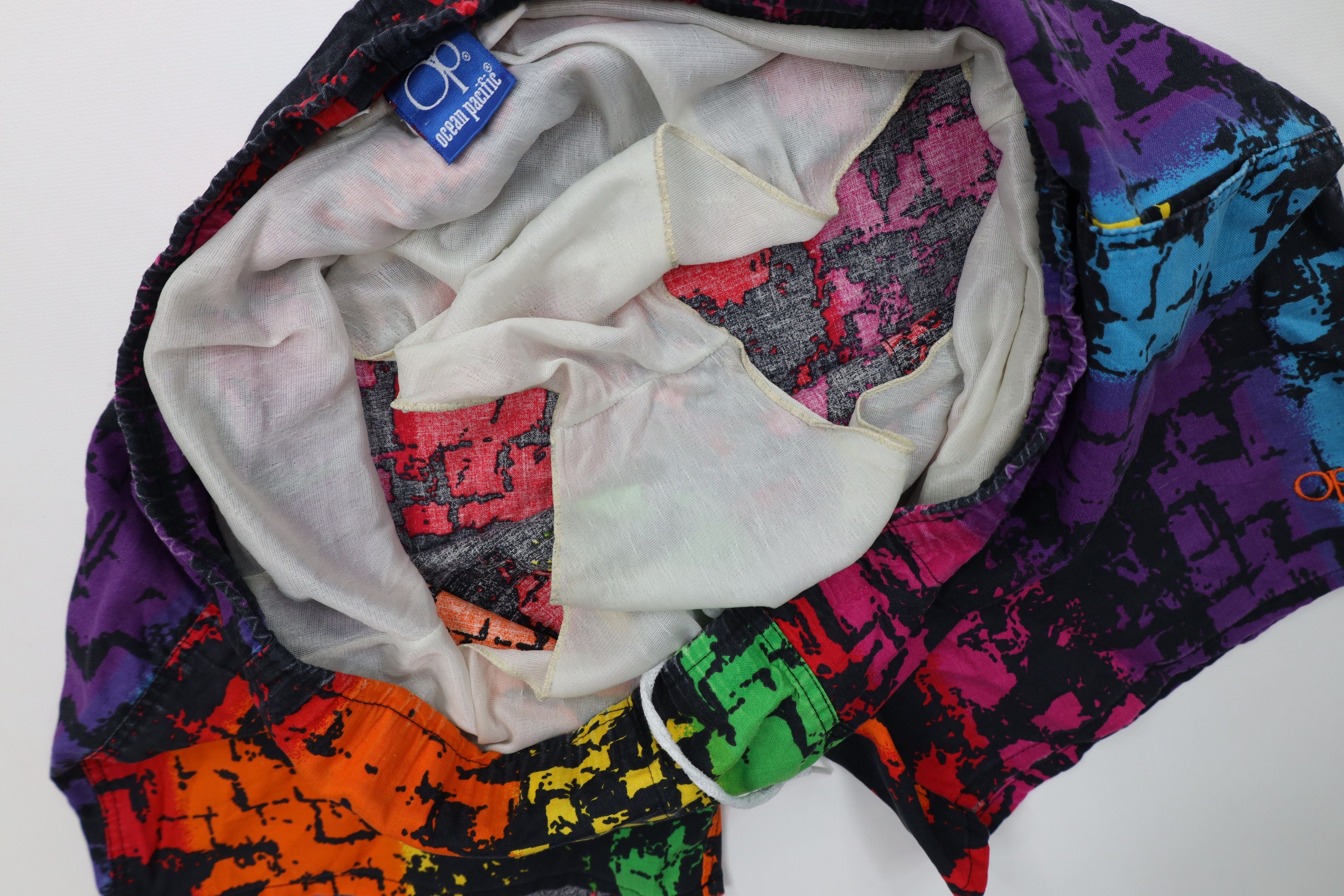 Ocean Pacific Vintage 90s Ocean Pacific OP Rainbow Lined Surf Shorts USA Size US 34 / EU 50 - 8 Thumbnail