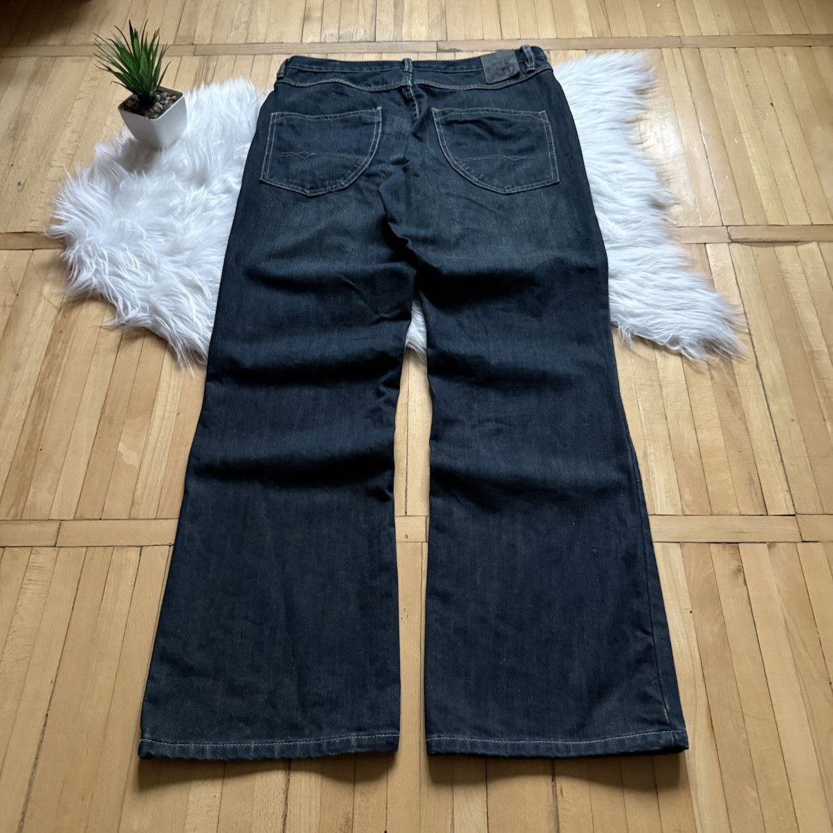 If Six Was Nine 📌 Vintage Red Herring Y2K Distressed Bootcut Washed LGB Jean Size US 32 / EU 48 - 15 Thumbnail