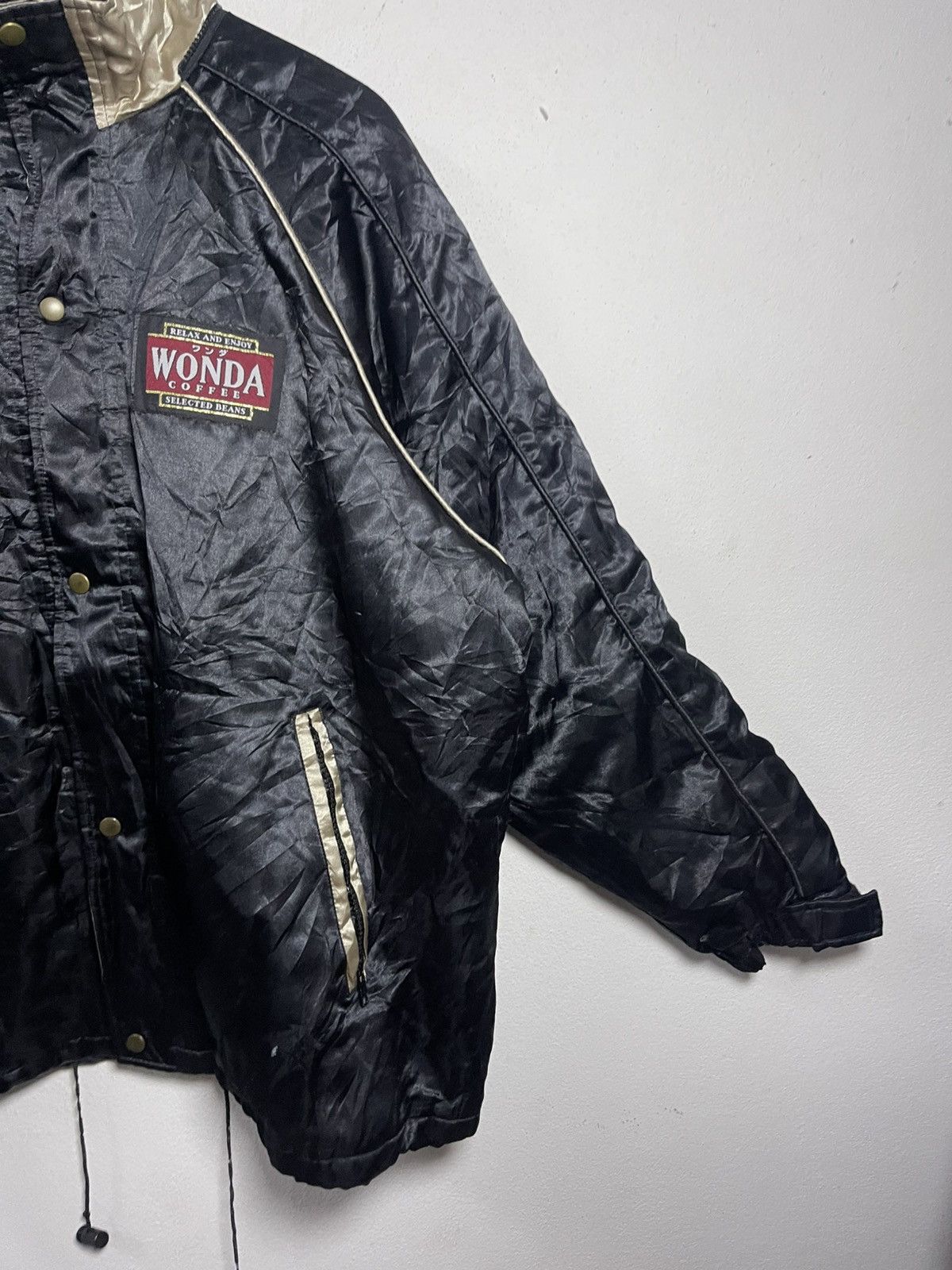 Japanese Brand Vintage Asahi Soft Drinks Wonda Coffee Nylon Racing Jacket Size US XL / EU 56 / 4 - 4 Thumbnail