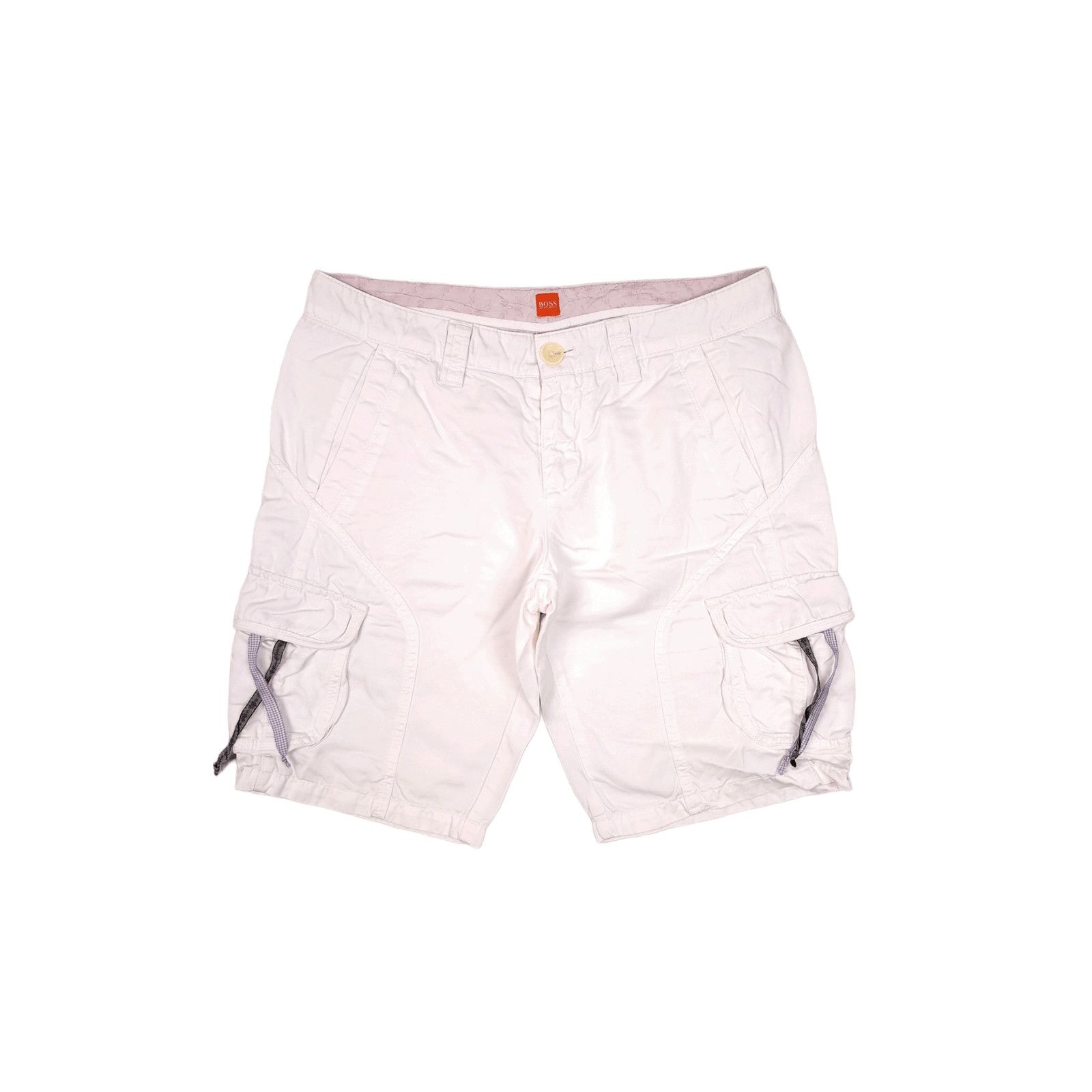 Hugo × Hugo Boss × Vintage Vintage Hugo Boss White Cargo Shorts Size US 30 / EU 46 - 1 Thumbnail