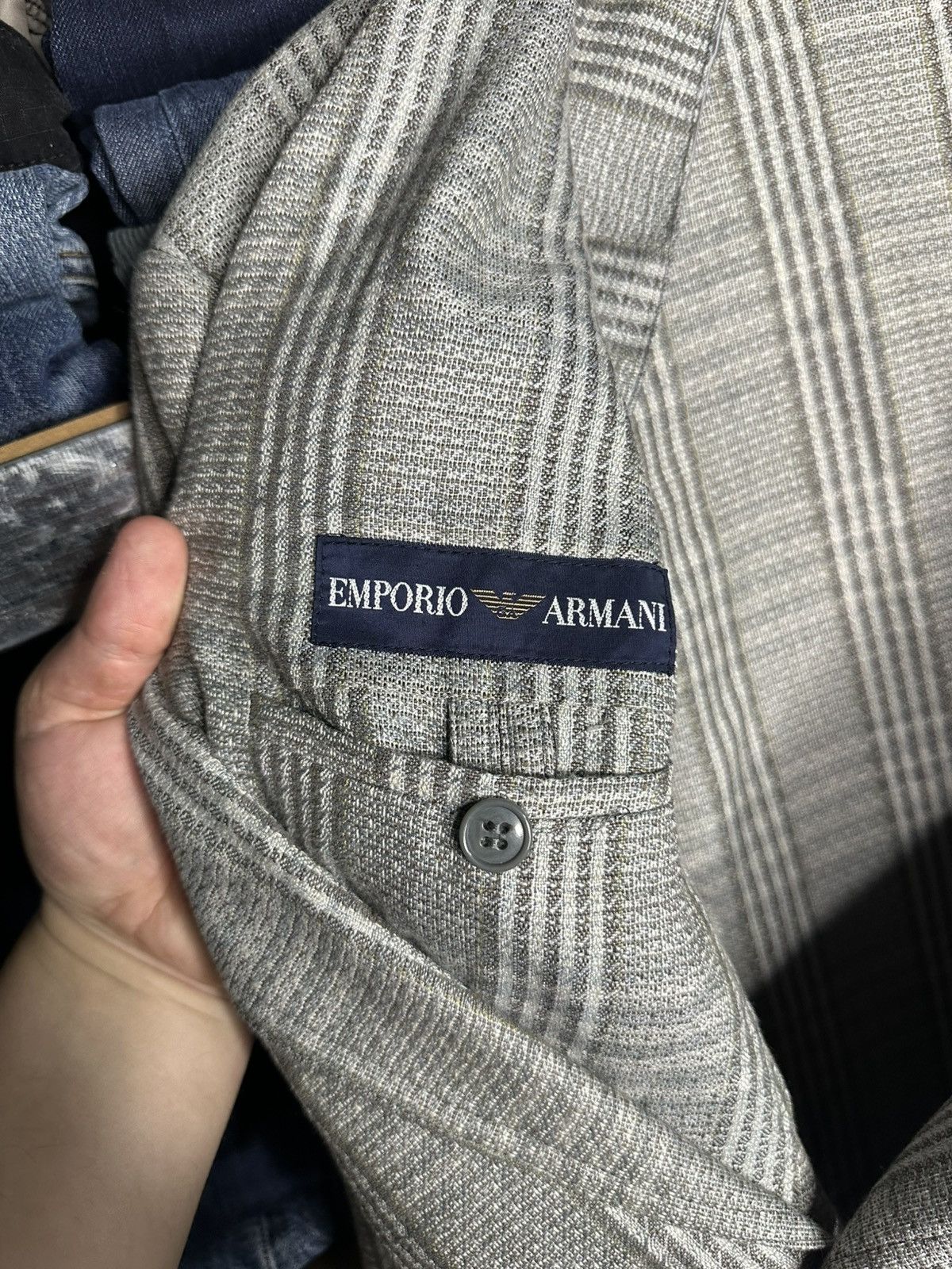Emporio Armani Emporio Armani Vintage 80s 90s GFT Checked Blazer Jacket Size 50R - 5 Thumbnail