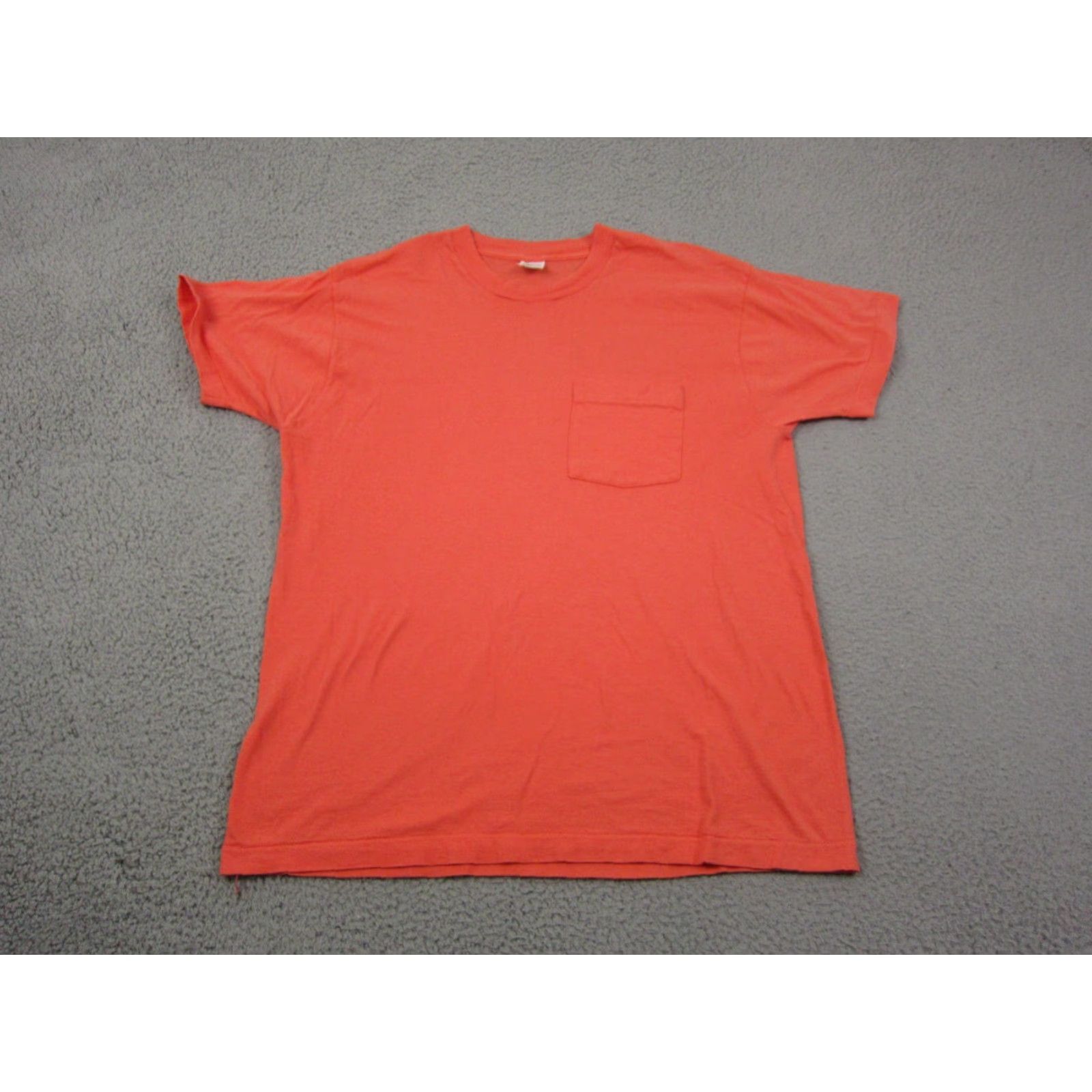 Fruit Of The Loom VINTAGE Fruit of the Loom Shirt Mens XL Orange Crew Neck Short Sleeve USA Logo T-Shirt XL Mens Orange Fruit of the Loom Shirt Vintage USA Size US XL / EU 56 / 4 - 2 Thumbnail