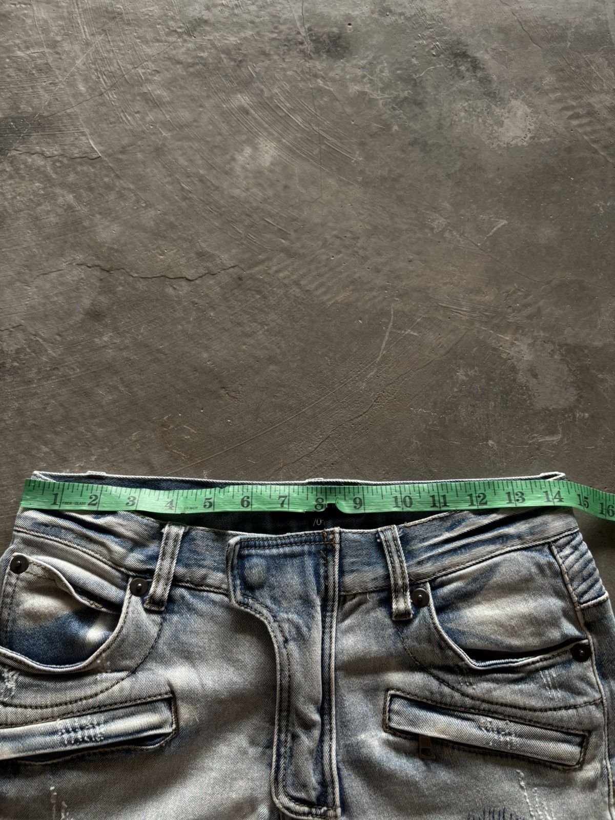 Hysteric Glamour IN THE ATTIC biker pant denim sashiko japanese balmain style Size US 29 - 21 Thumbnail