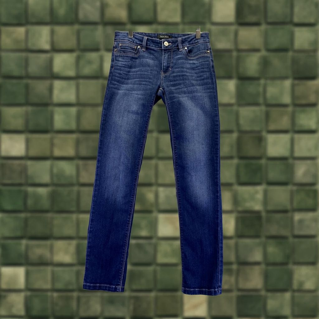 White House Black Market White House Black Market Jeans Womens Slim Leg Stretch Denim Skinny Size 0 Blue Regular 0r Mens Womens Boys Girls Size 25" / US 0 / IT 36 - 1 Thumbnail