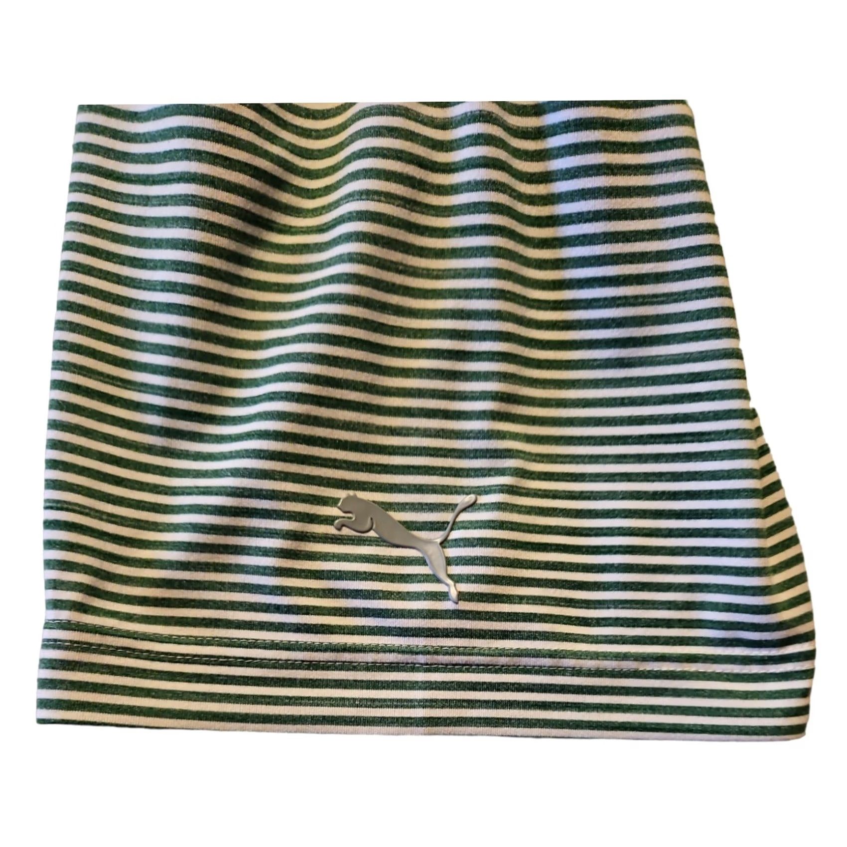 Puma Puma Polo Short Sleeve Men XL Green Striped Golf Casual Outdoor Shirt Polo Shirt with Logo Button - Regular Fit Size US XL / EU 56 / 4 - 5 Thumbnail