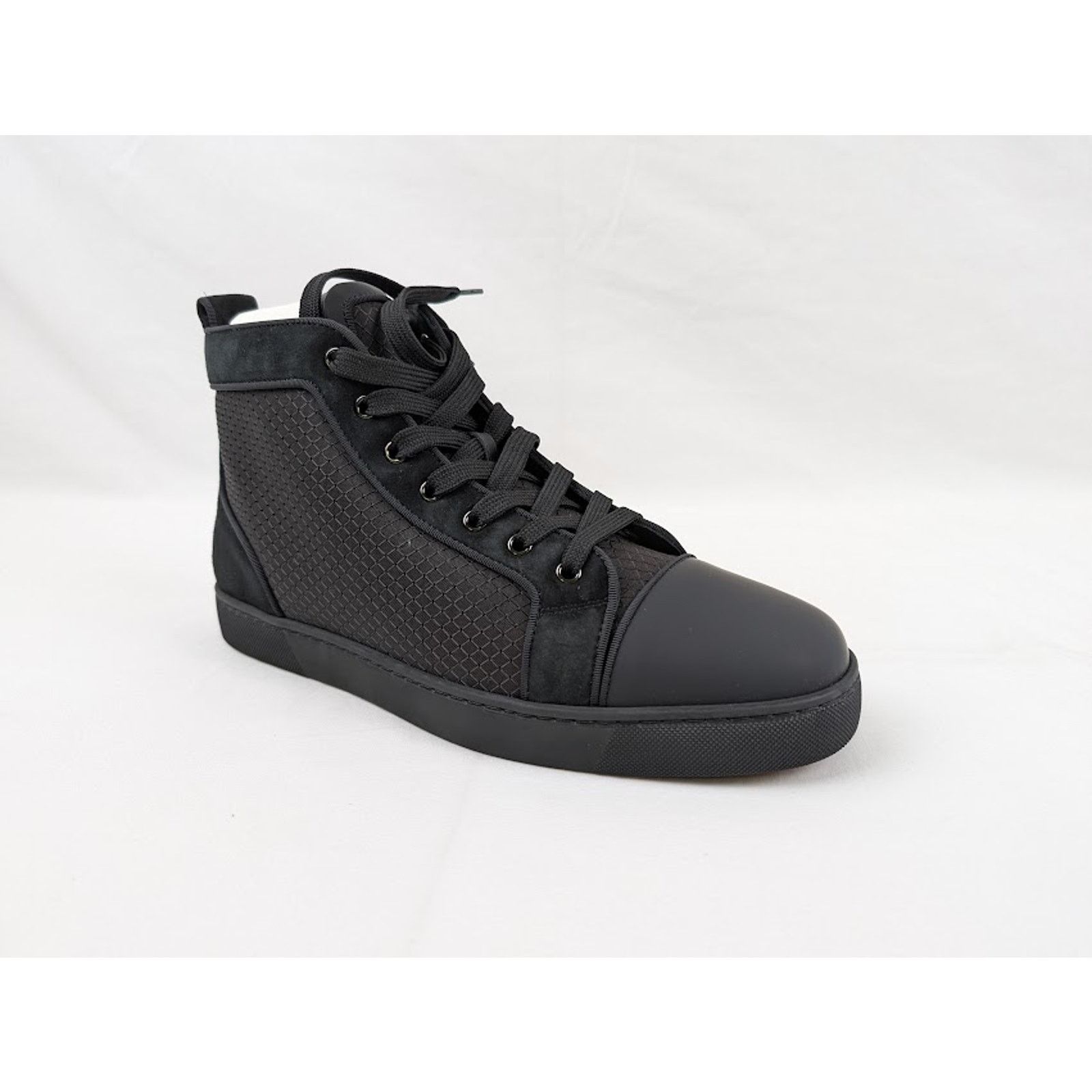 Christian Louboutin o1rshd1 Louis Orlato Flat Hi-Top Sneakers in Black Size US 13 / EU 46 - 2 Thumbnail