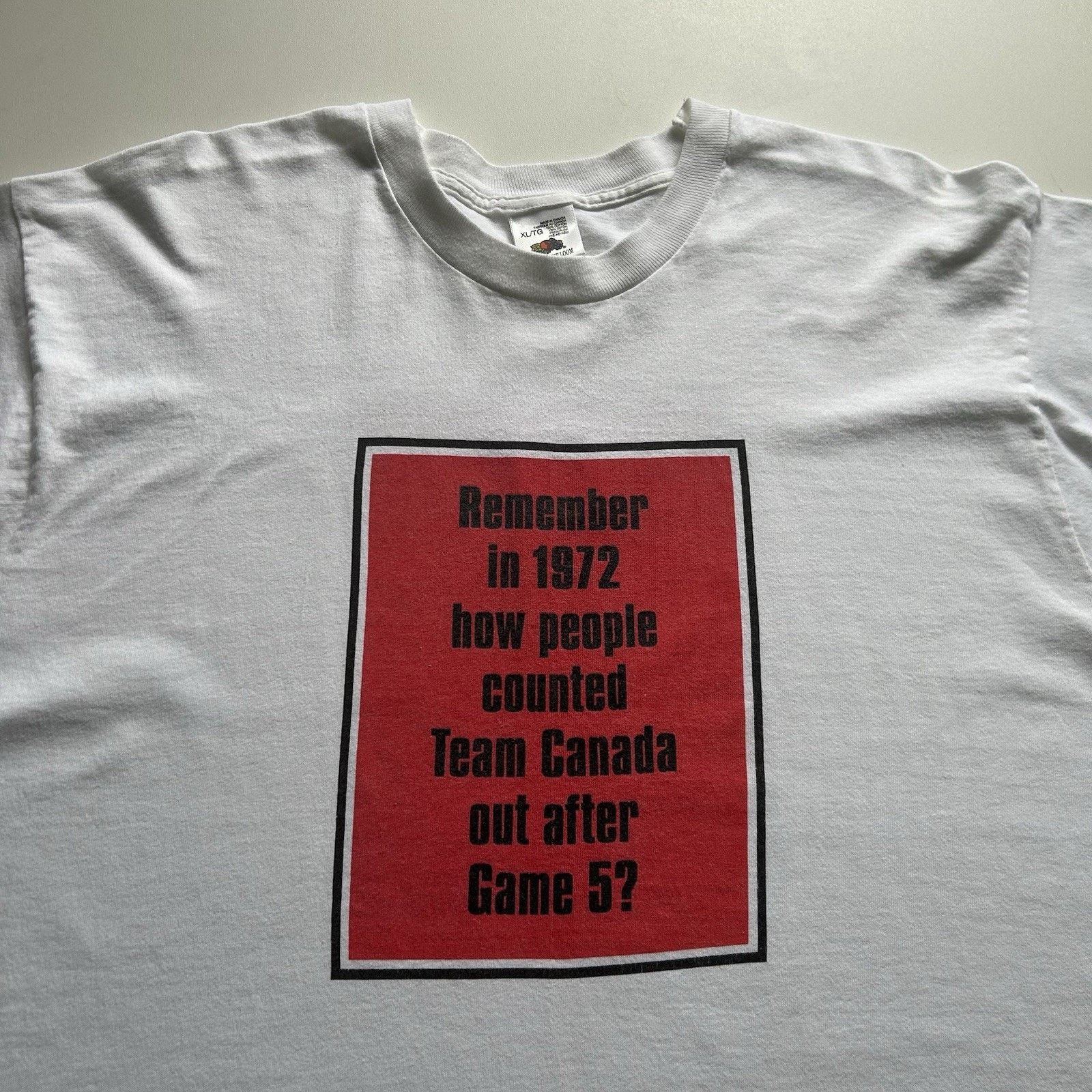 Fruit Of The Loom × Vintage Vintage 90s Team Canada Summit Series Hockey T Shirt XL Rare Size US XL / EU 56 / 4 - 2 Thumbnail