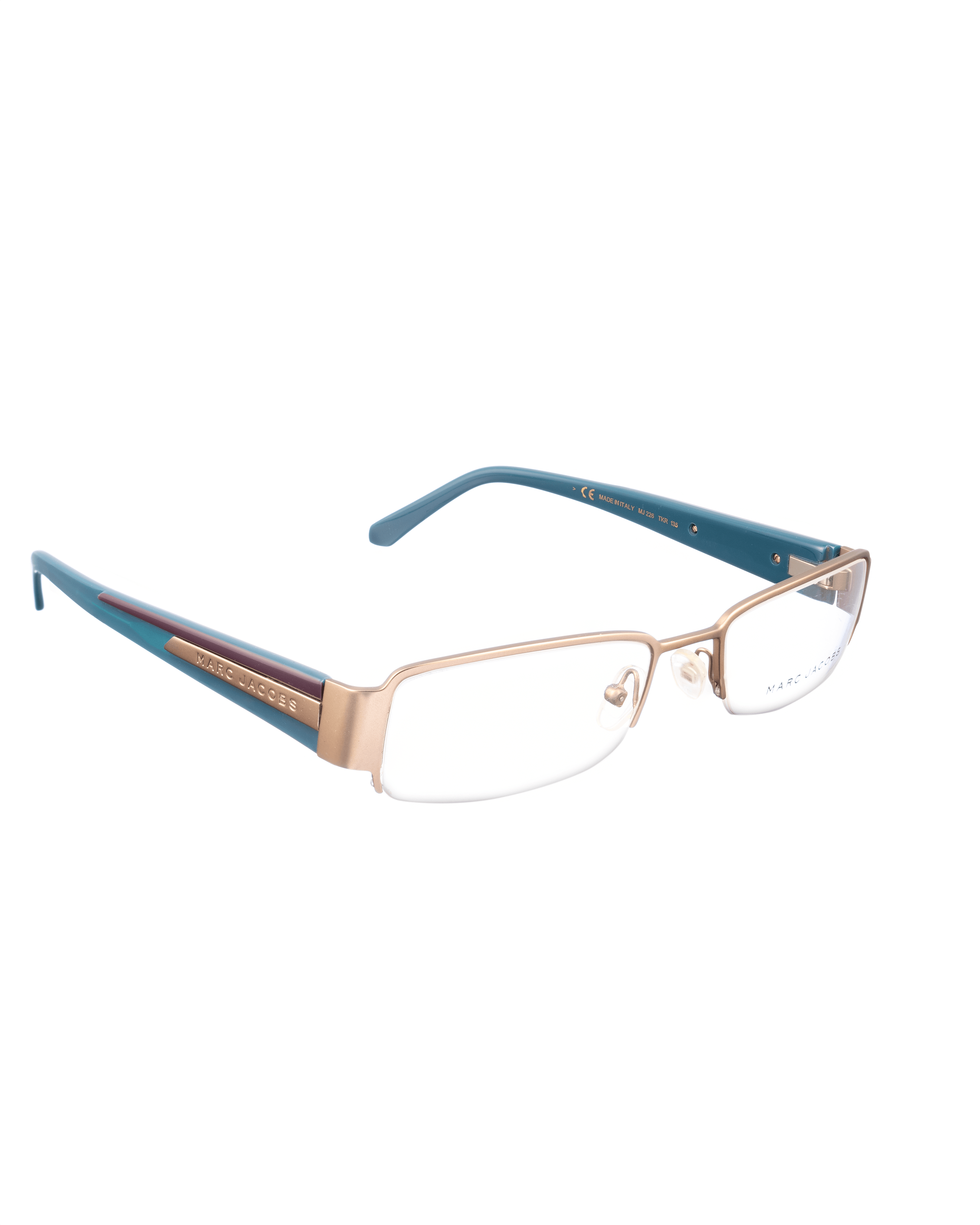 Marc Jacobs Marc Jacobs 00s Matte Brown and Turquoise Glasses Size ONE SIZE - 2 Thumbnail