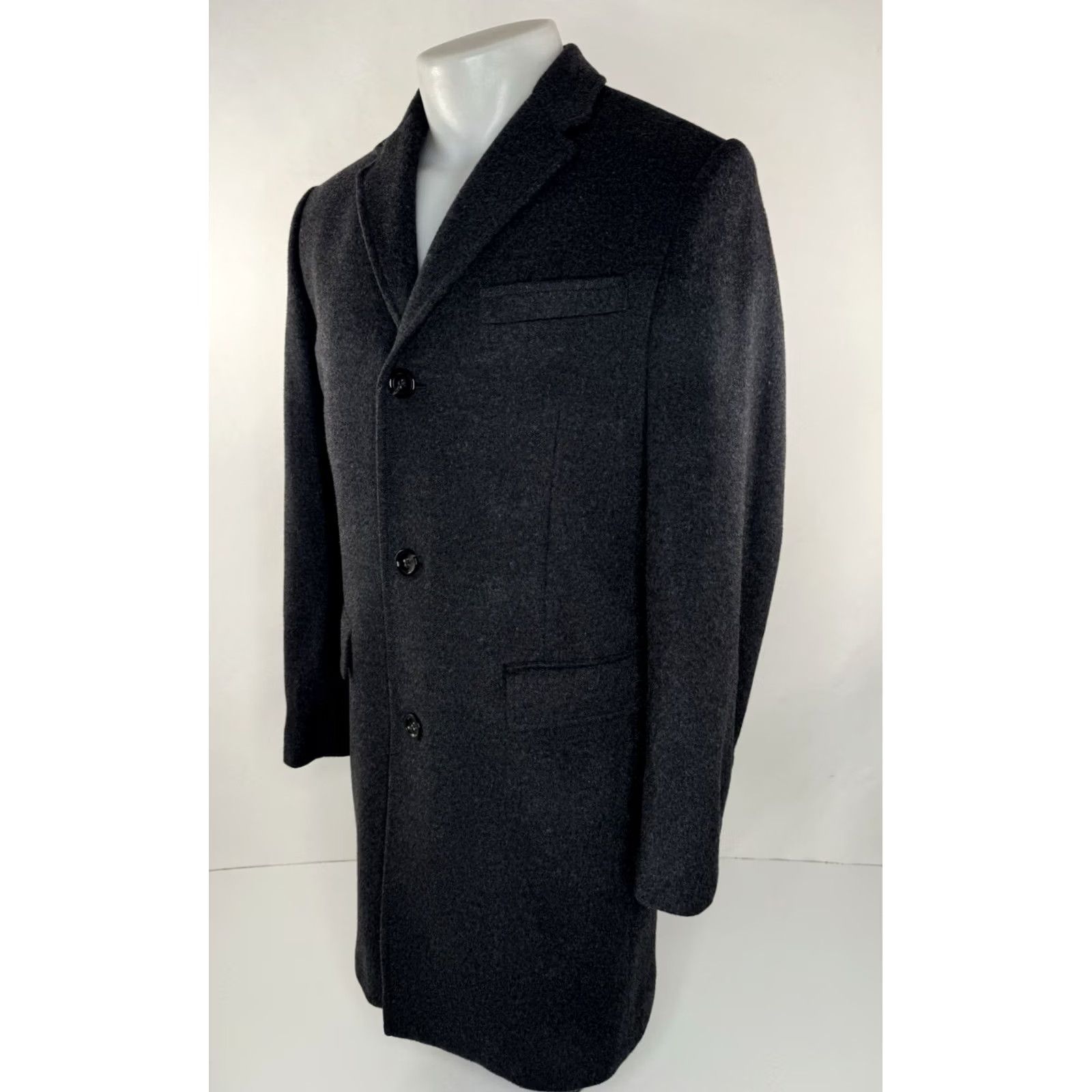 J.Crew J.CREW / LUDLOW CASHMERE Blend Overcoat 38 Short Jacket - EXCELLENT Shirt Mens 38 Dark Gray Cashmere Blend 90s Field ZZ Size US 38 / EU 54 - 2 Thumbnail