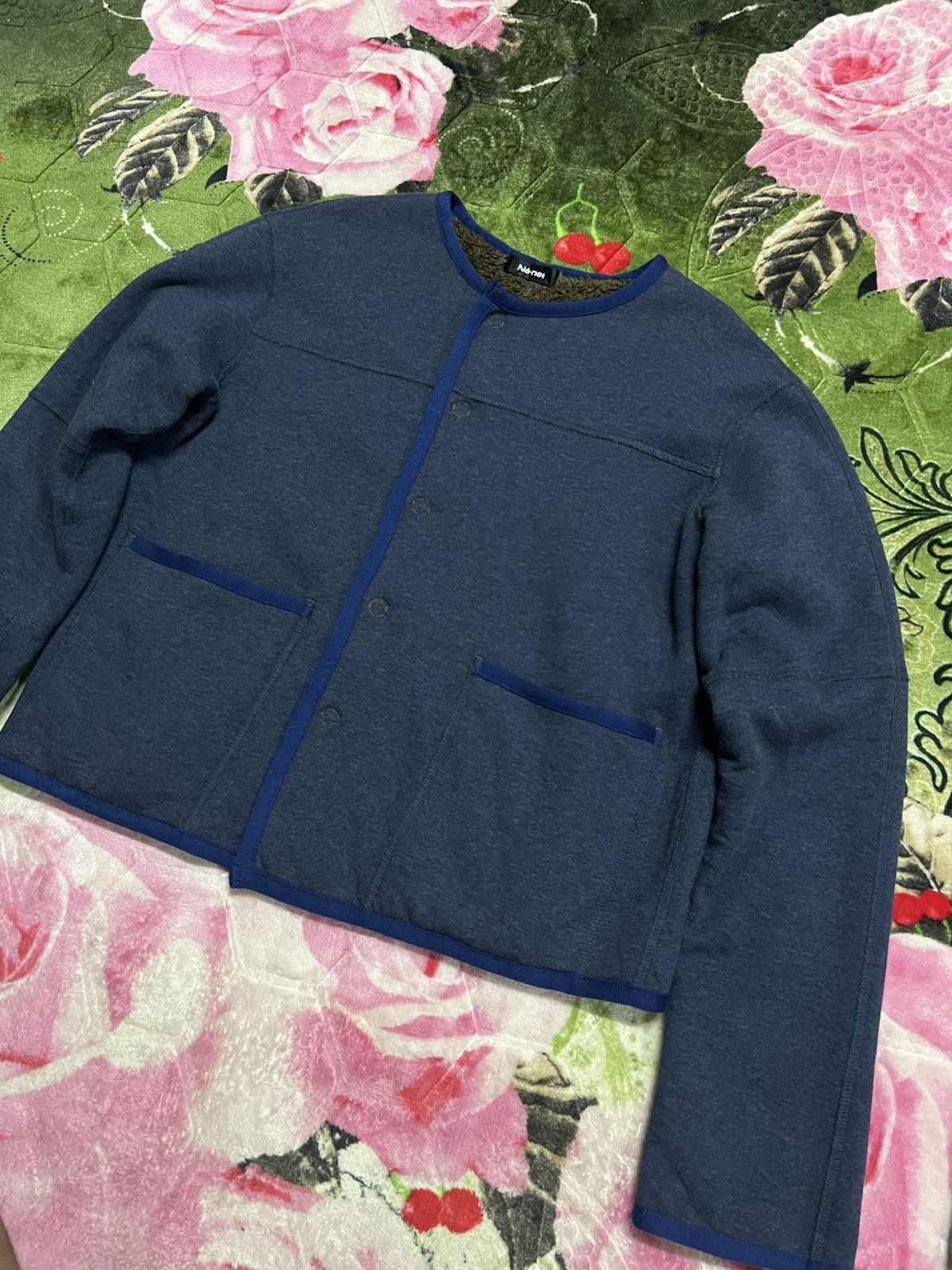 Issey Miyake × Ne-Net Ne-net by Issey Miyake Cropped Soft Pile Lined Jackets Size M / US 6-8 / IT 42-44 - 5 Thumbnail