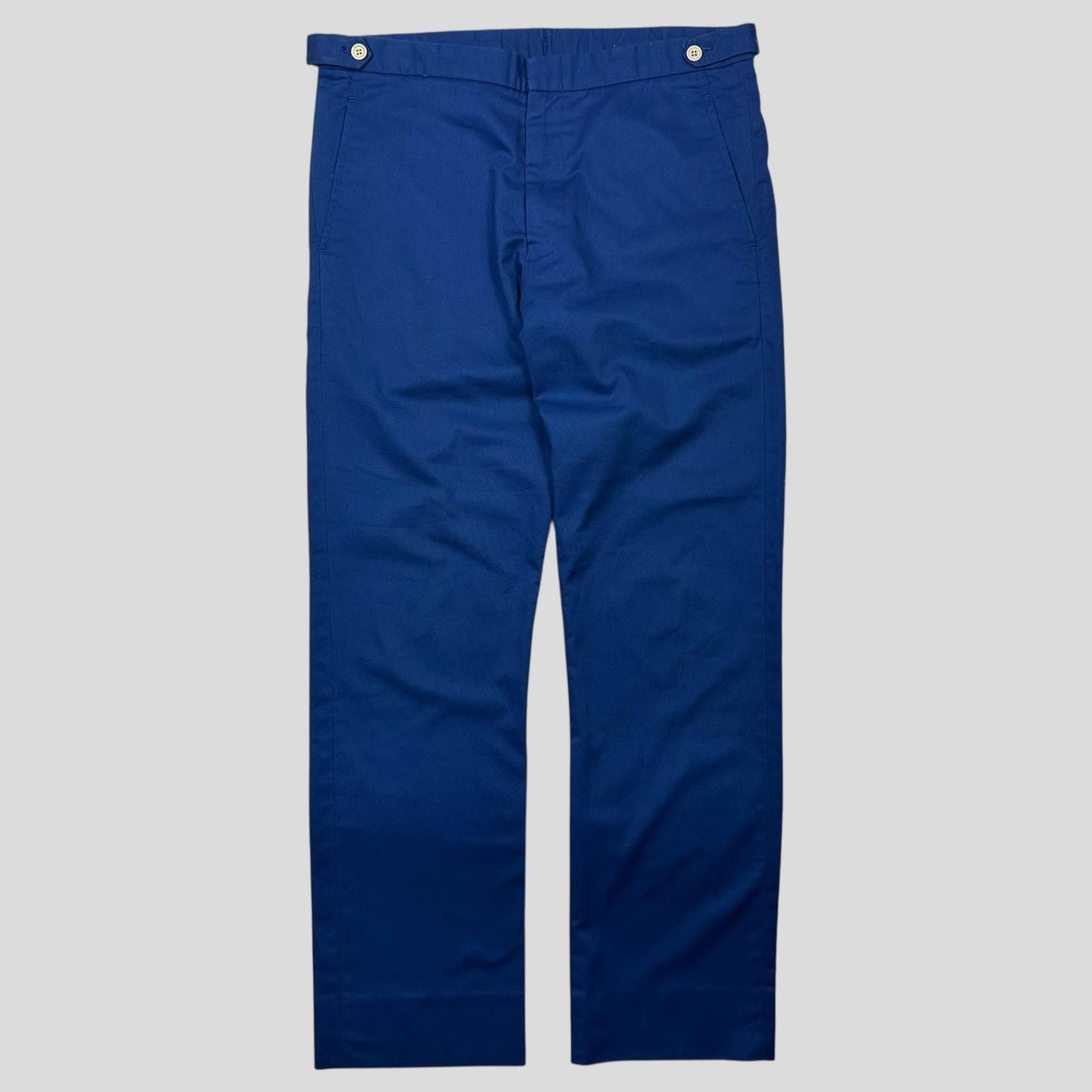 Comme des Garcons CDG SHIRT 90’s Blue Polycotton Adjustable Trousers - M Size US 33 - 1 Thumbnail