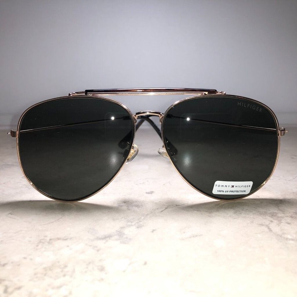 Tommy Hilfiger Tommy Hilfiger Gold & Tortoiseshell Aviator Sunglasses Size ONE SIZE - 3 Thumbnail