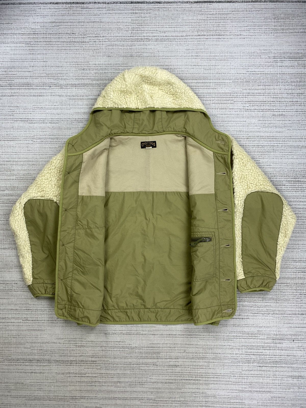 If Six Was Nine × Japanese Brand × Vintage Vintage CYCLETOGS West Ride Sherpa Pile Hoodie Jacket Size US M / EU 48-50 / 2 - 7 Thumbnail