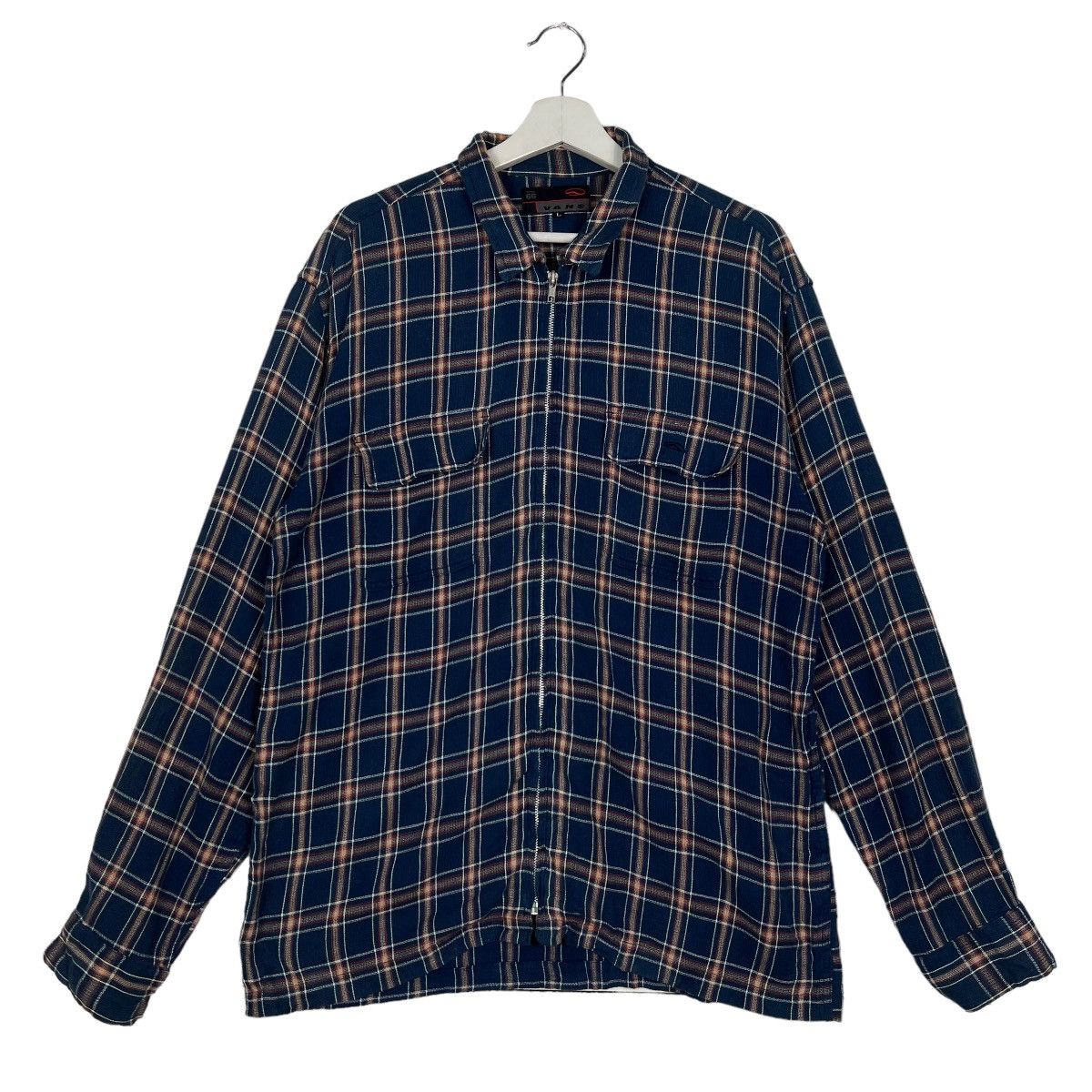 Vans 🔥90s VINTAGE VANS CHECK ZIPPER SHIRT JACKET Size US L / EU 52-54 / 3 - 2 Thumbnail
