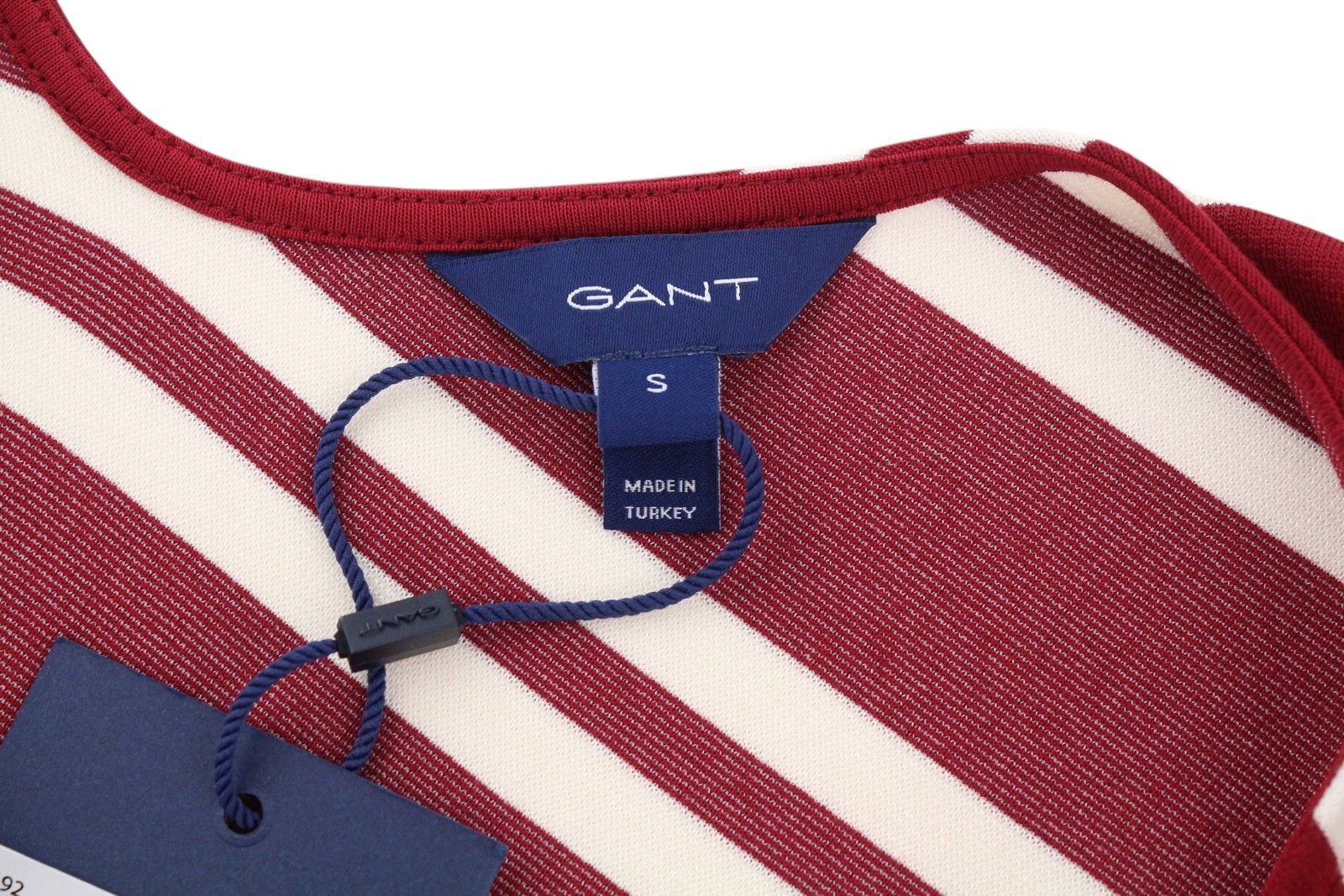 Gant STRIPED S Burgundy Round Neck 3/4 Sleeves Dress 85004 Size S / US 4 / IT 40 - 7 Thumbnail
