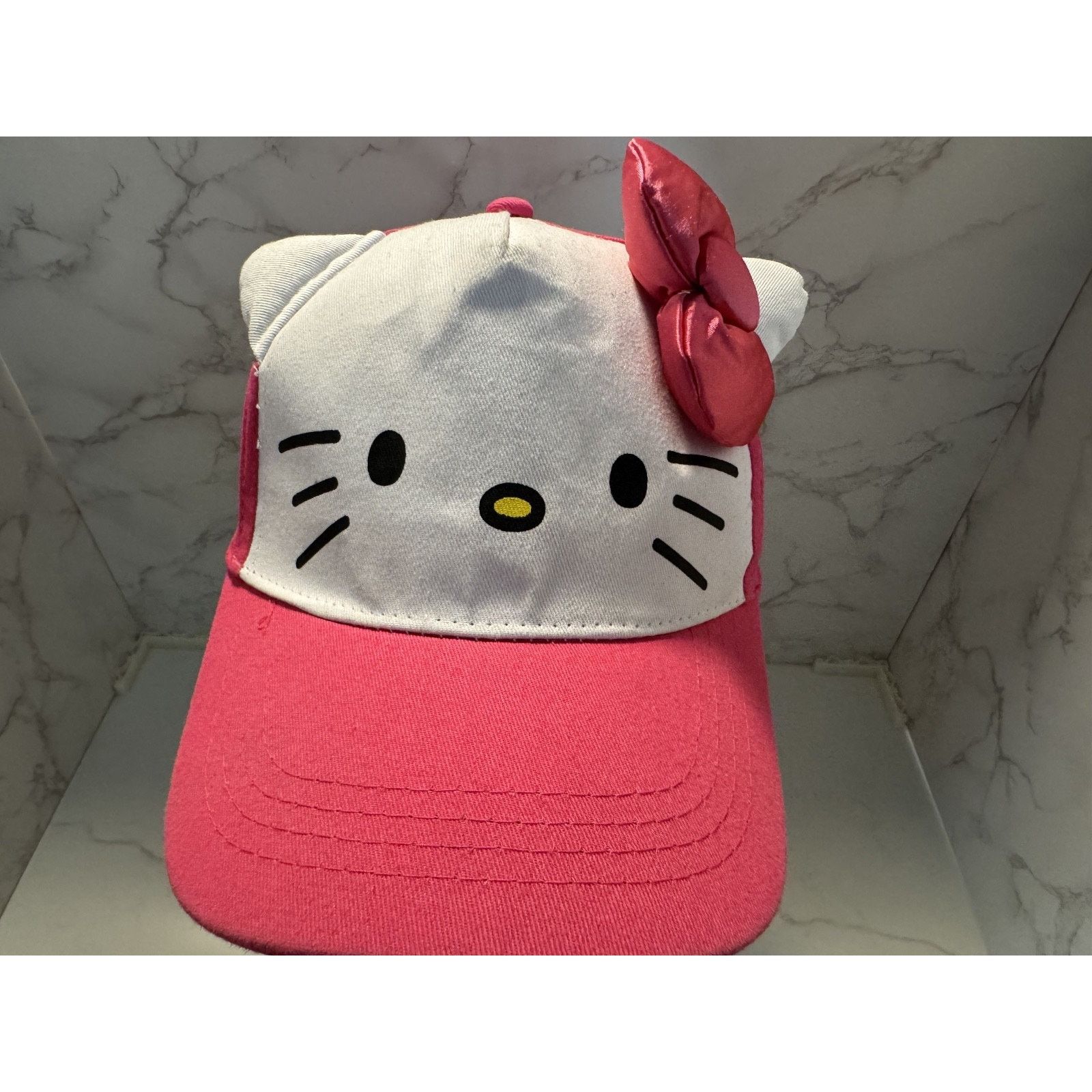 Other Hello Kitty Girls Baseball Cap Hat with Pink Ribbon Size ONE SIZE - 2 Thumbnail
