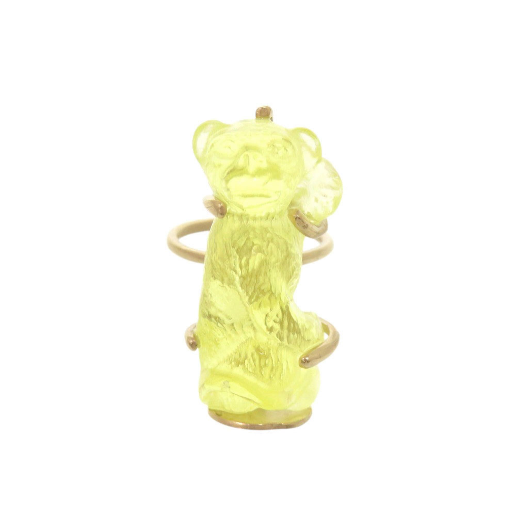 Dior Christian Dior Excellent condition Dior monkey ring, size M, metal and plastic, yellow. (0160Dior) Size ONE SIZE - 1 Thumbnail