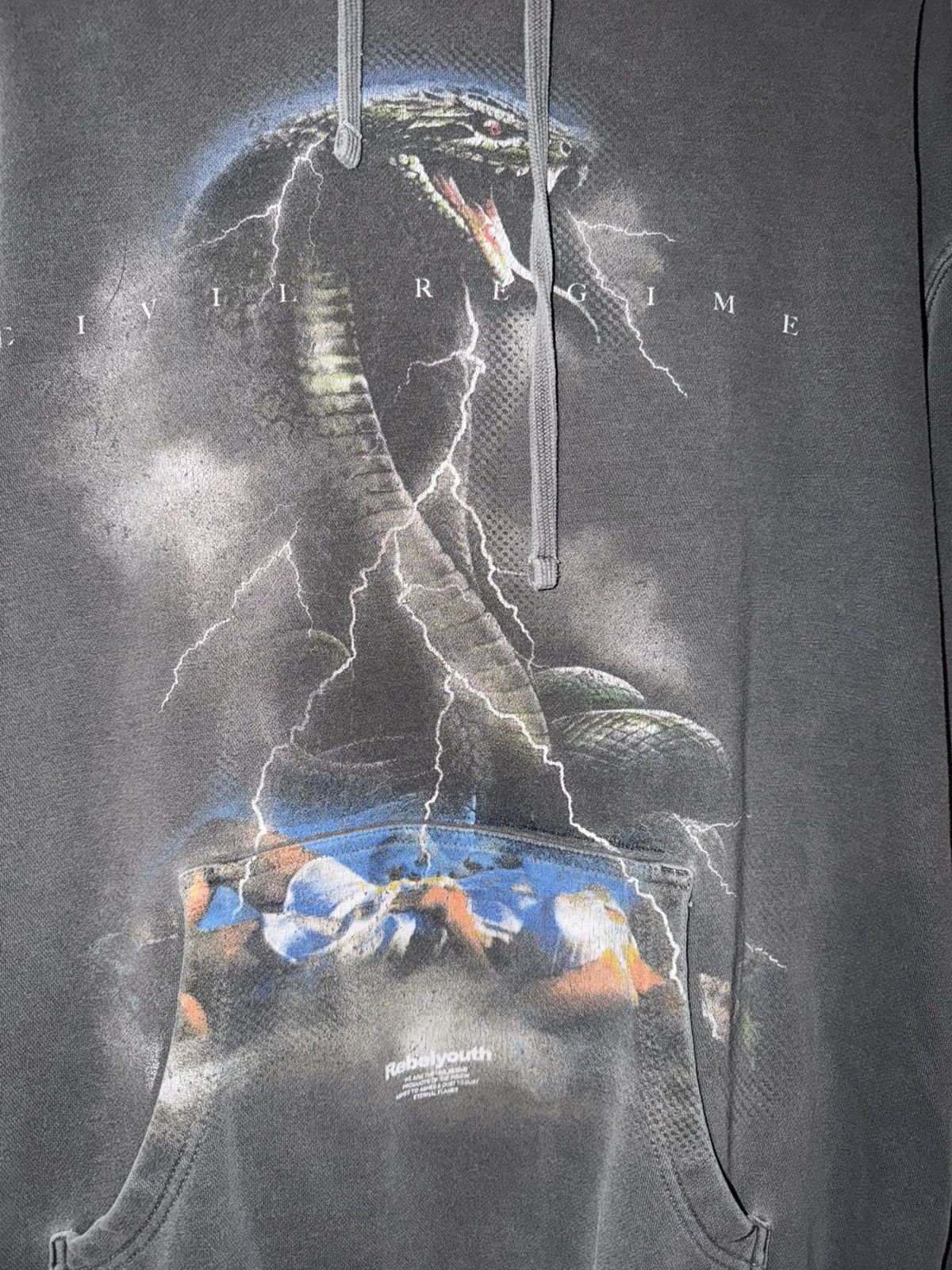 Civil Regime Civil Regime Thunder Cobra Hoodie Gray Size XL Size US XL / EU 56 / 4 - 2 Thumbnail