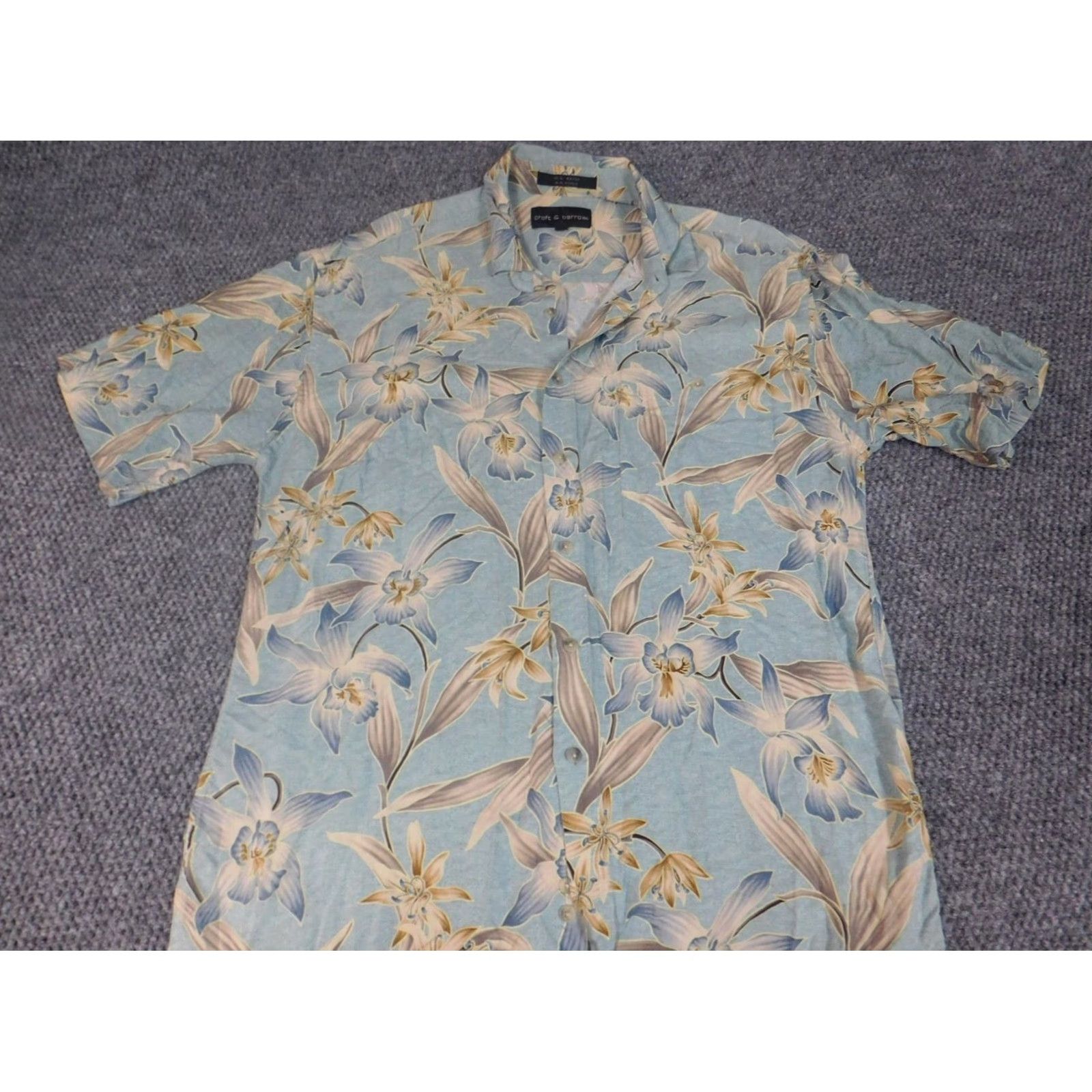 Croft & Barrow Croft & Barrow Mens Shirt Medium Green Floral Button-Down Rayon Hawaiian Short Sleeve Regular Collar Size US M / EU 48-50 / 2 - 2 Thumbnail