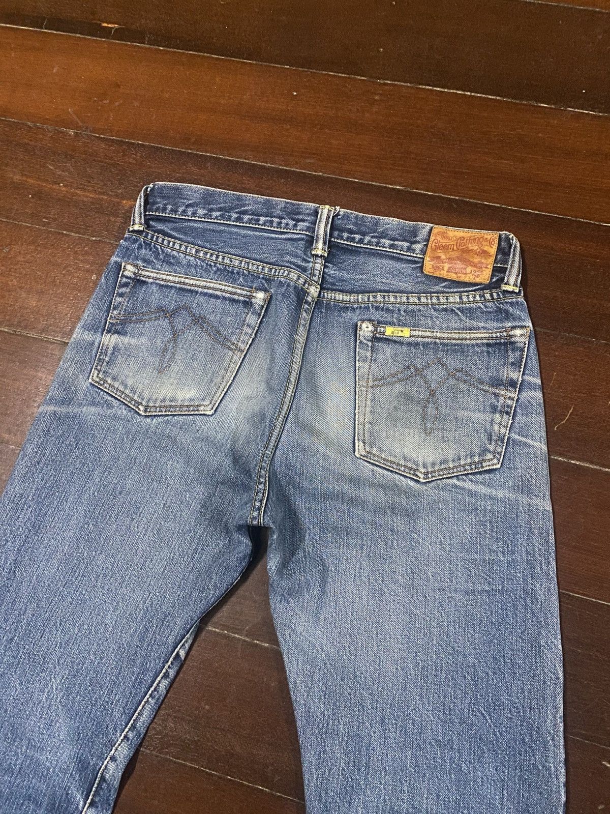 Warehouse vintage GLEEM CLOTHING japanes brand selvedge mud wash faded Size US 32 / EU 48 - 13 Thumbnail