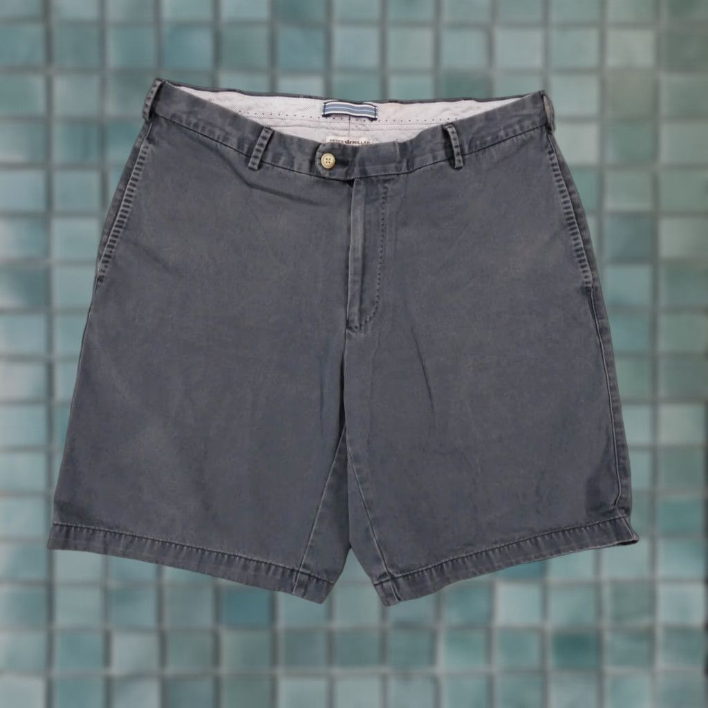 Peter Millar Peter Millar Shorts Mens 35 Chino Flat Front Blue Preppy Casual Size US 34 / EU 50 - 1 Thumbnail