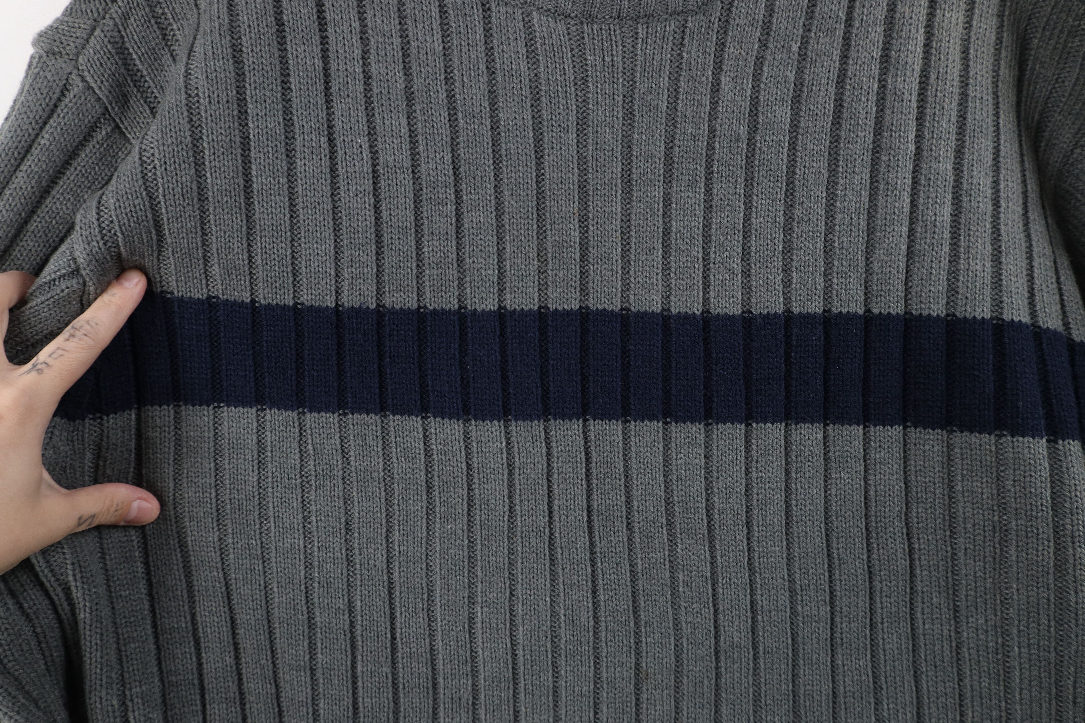 Aeropostale × Vintage Vintage 90s Y2K Aeropostale Chunky Ribbed Knit Sweater Gray Size US XL / EU 56 / 4 - 5 Thumbnail