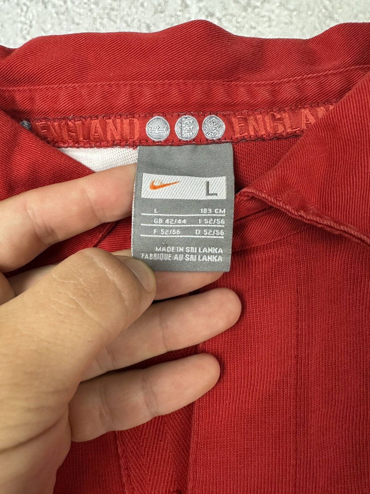 Nike Vintage Nike England Rugby Shirt World Cup Winner Red Y2K Size US L / EU 52-54 / 3 - 7 Thumbnail