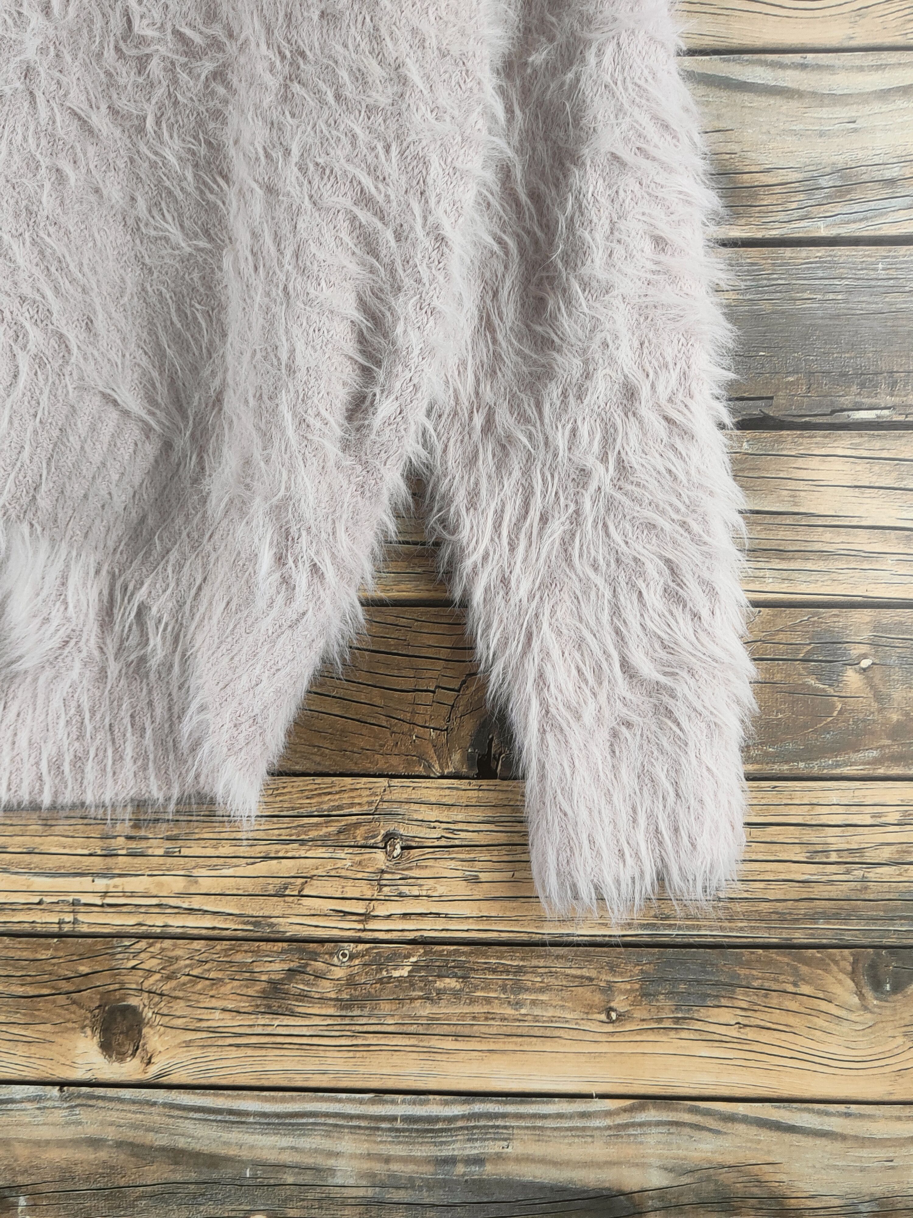 Japanese Brand DL Heather Light Peach Fur Mohair Knitwear #46-502 Size M / US 6-8 / IT 42-44 - 6 Thumbnail