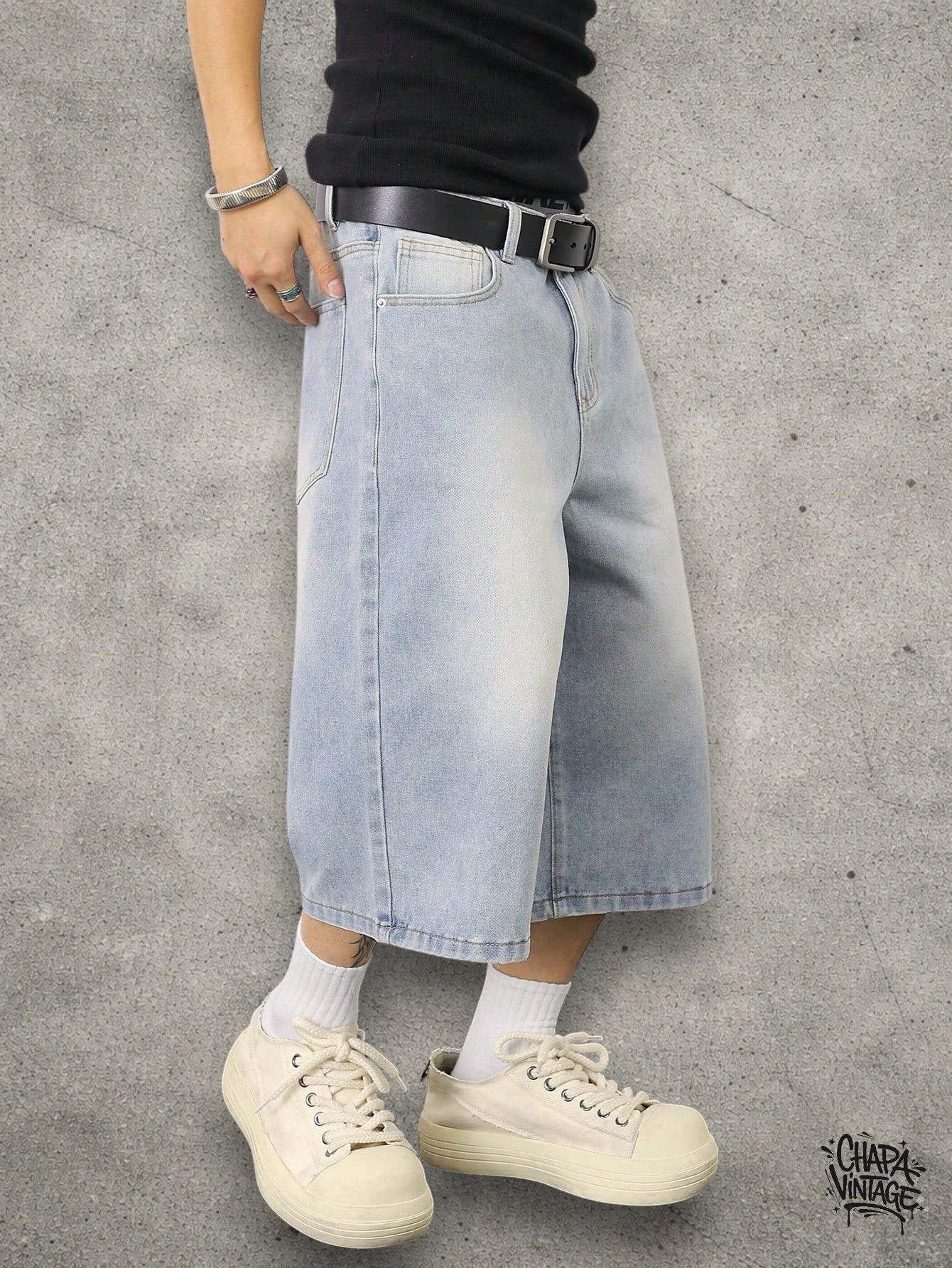 Japanese Brand Washed denim jorts Size US 32 / EU 48 - 2 Thumbnail