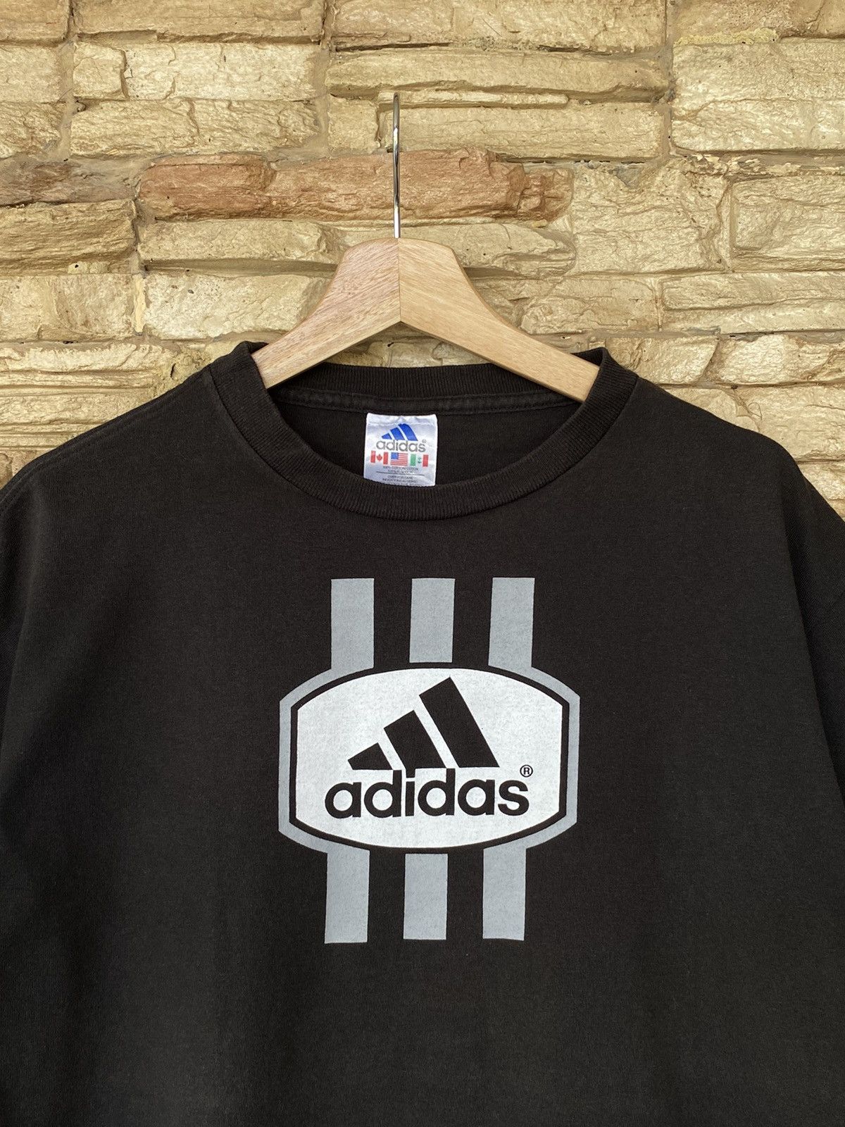 Adidas × Vintage Vintage Y2K Adidas Backhit Tees Size US L / EU 52-54 / 3 - 4 Thumbnail