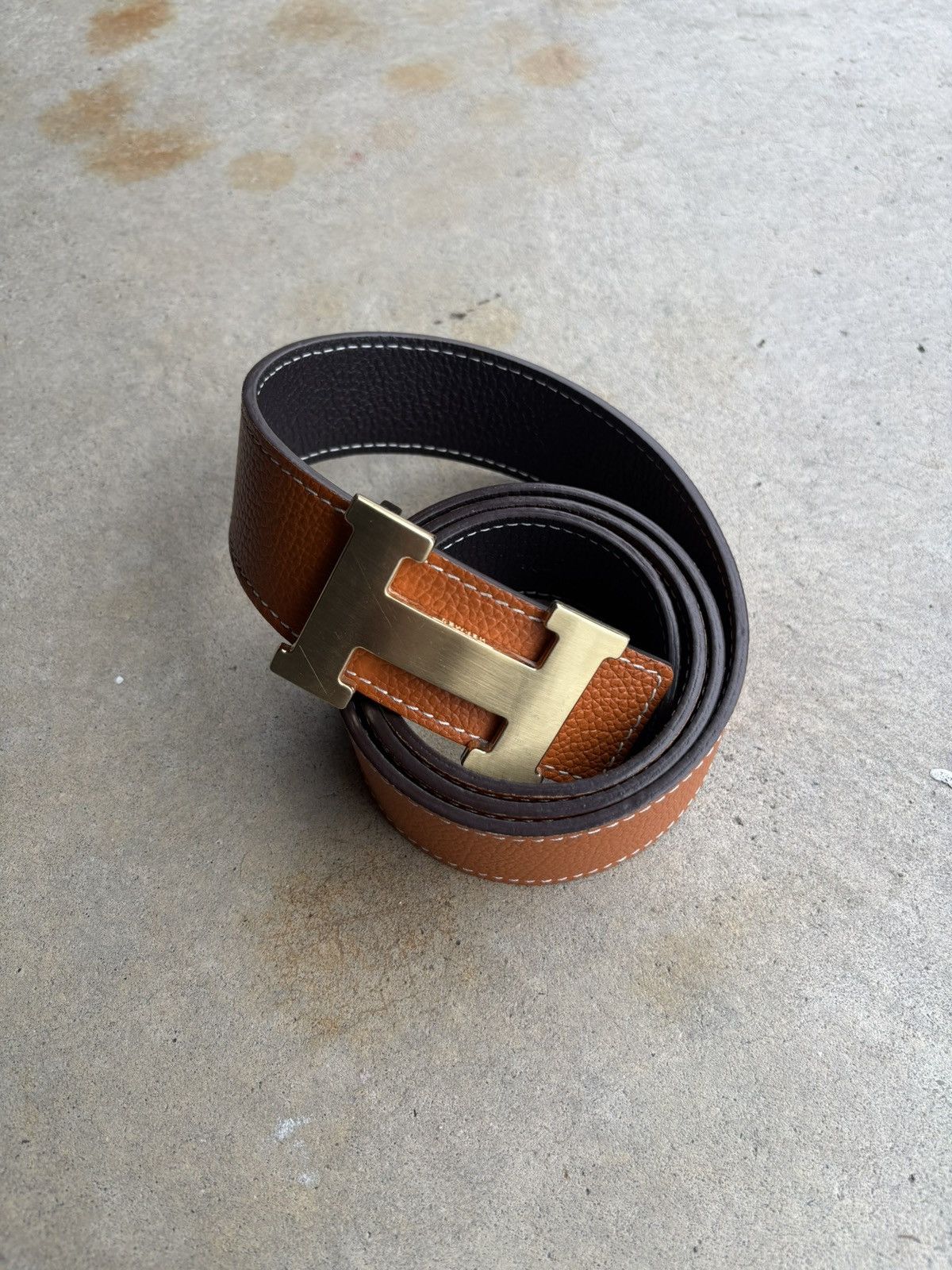 Hermes Vintage Belt Leather Leather belt Hermès Black size 90 cm in Leather - 66158441 main image 2