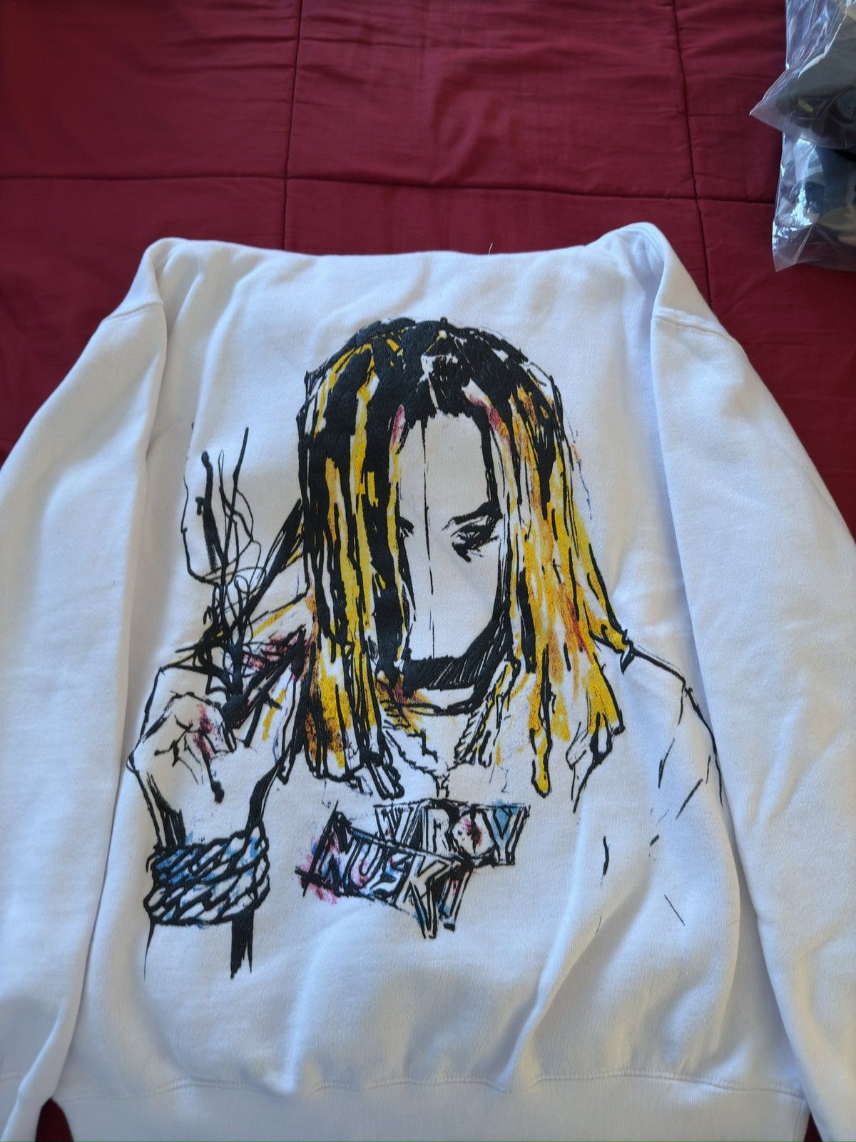 Revenge Revenge x Lil Durk painting hoodie white M Size US M / EU 48-50 / 2 - 2 Thumbnail
