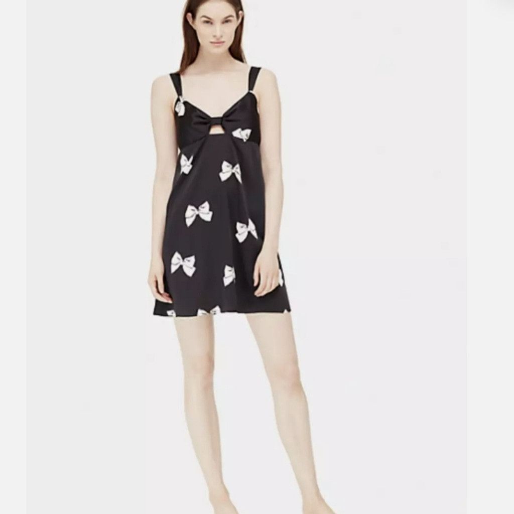 Kate Spade EUC Kate Spade Block Bow Chemise Dress Keyhole Empire Waist Size S / US 4 / IT 40 - 1 Thumbnail
