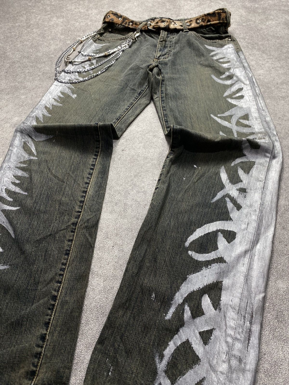 If Six Was Nine 2000s Wrangler Hand painted ifsixwasnine style pants Size US 31 - 3 Thumbnail