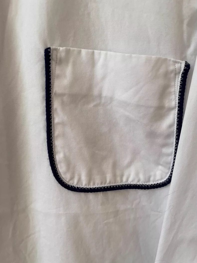 Comme des Garcons Comme Des Garcons Large Doll Collar Shirt with Navy Blue T Size L / US 10 / IT 46 - 3 Thumbnail