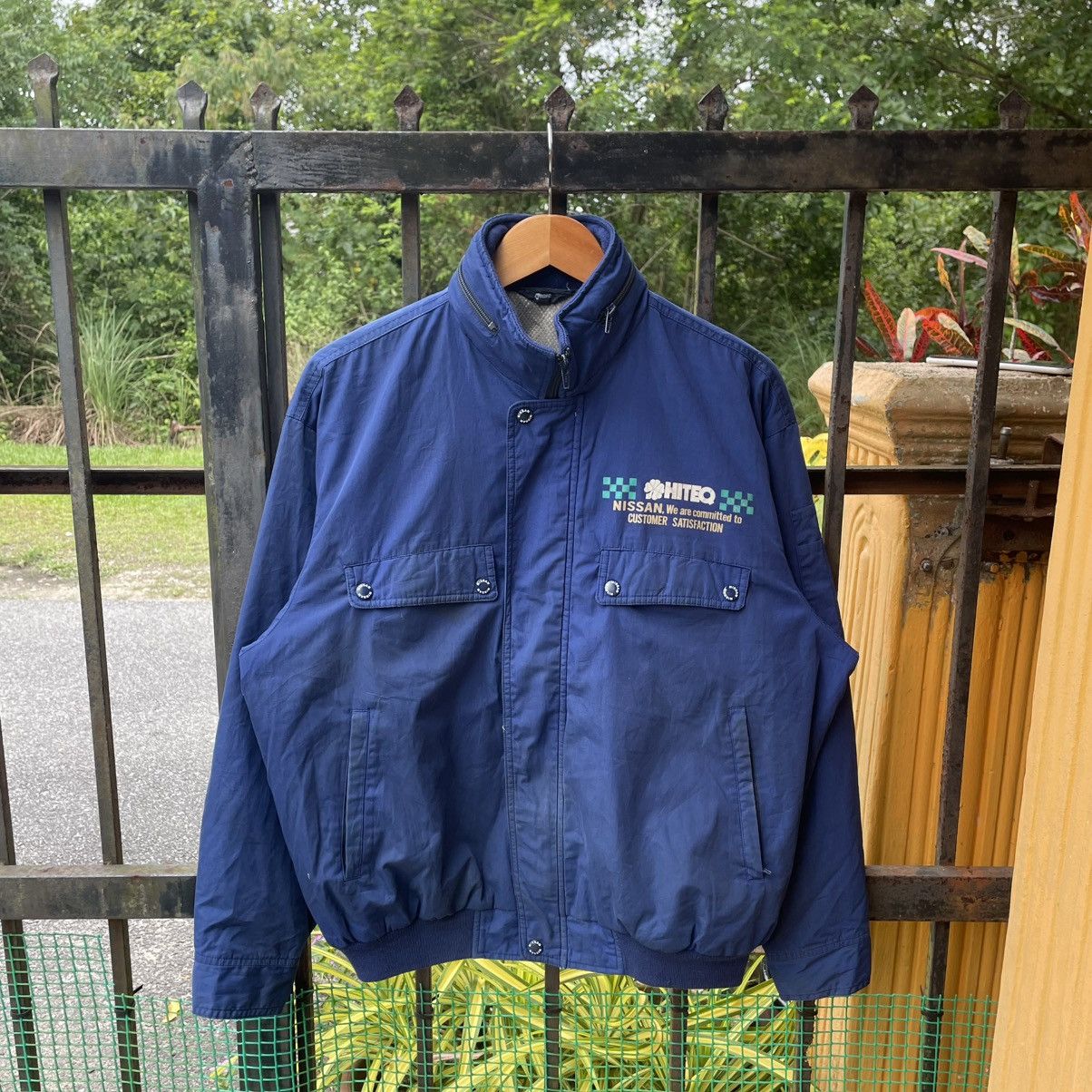 Sports Specialties × Vintage 🔥🇯🇵Vintage NISSAN Full Zipper Workers Bomber Light Jacket Size US L / EU 52-54 / 3 - 3 Thumbnail