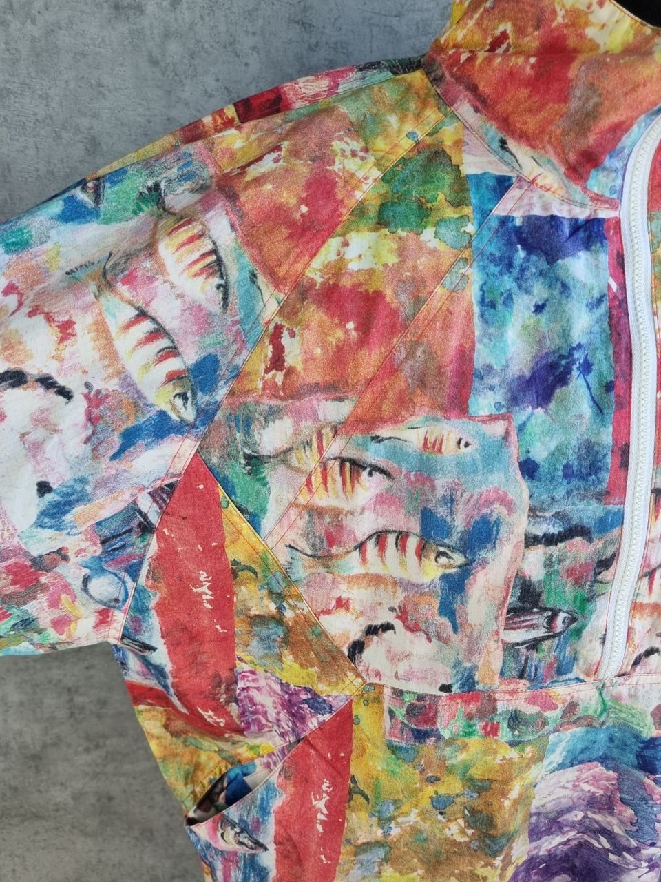 Japanese Brand Rare Psychedelic Art Multicolor Abstract Design Anorak Size US XL / EU 56 / 4 - 10 Thumbnail