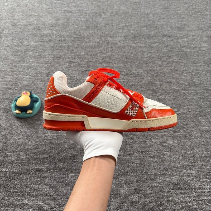 Louis Vuitton Louis Vuitton Trainer Low-Top Sneakers in Peach Pink - Size US 7.5 / EU 40-41 - 7 Thumbnail
