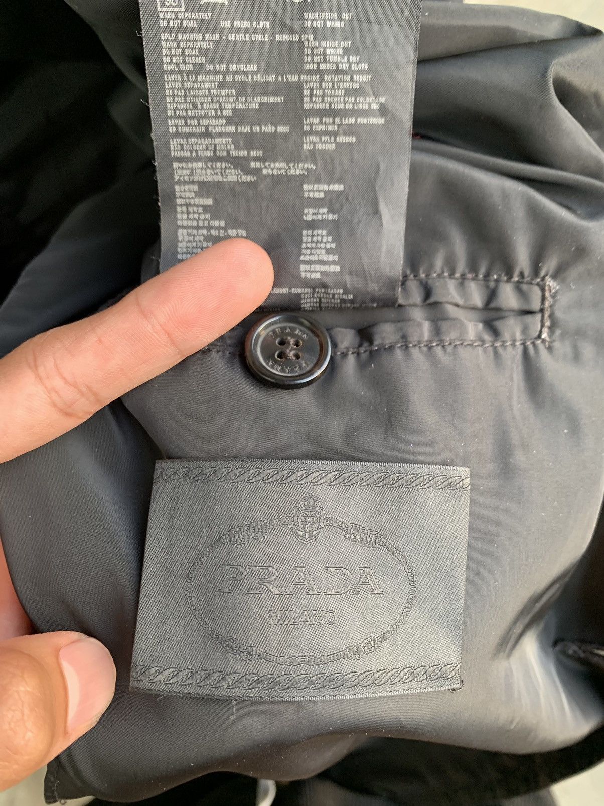 Prada Single Breasted Nylon Blazer Size 46R - 6 Thumbnail