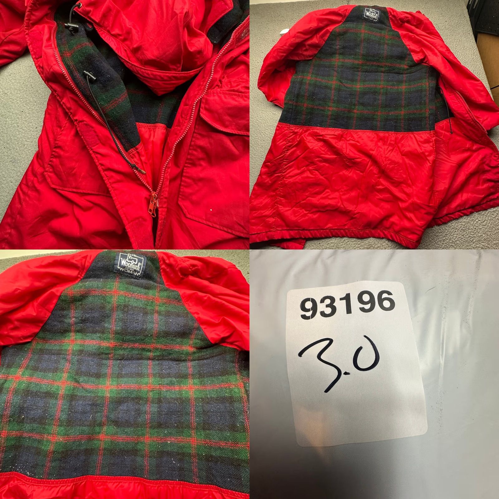 Vintage VINTAGE Woolrich Long Hooded Parka Jacket Womens Large Red Wool Plaid Lined Size L / US 10 / IT 46 - 9 Thumbnail