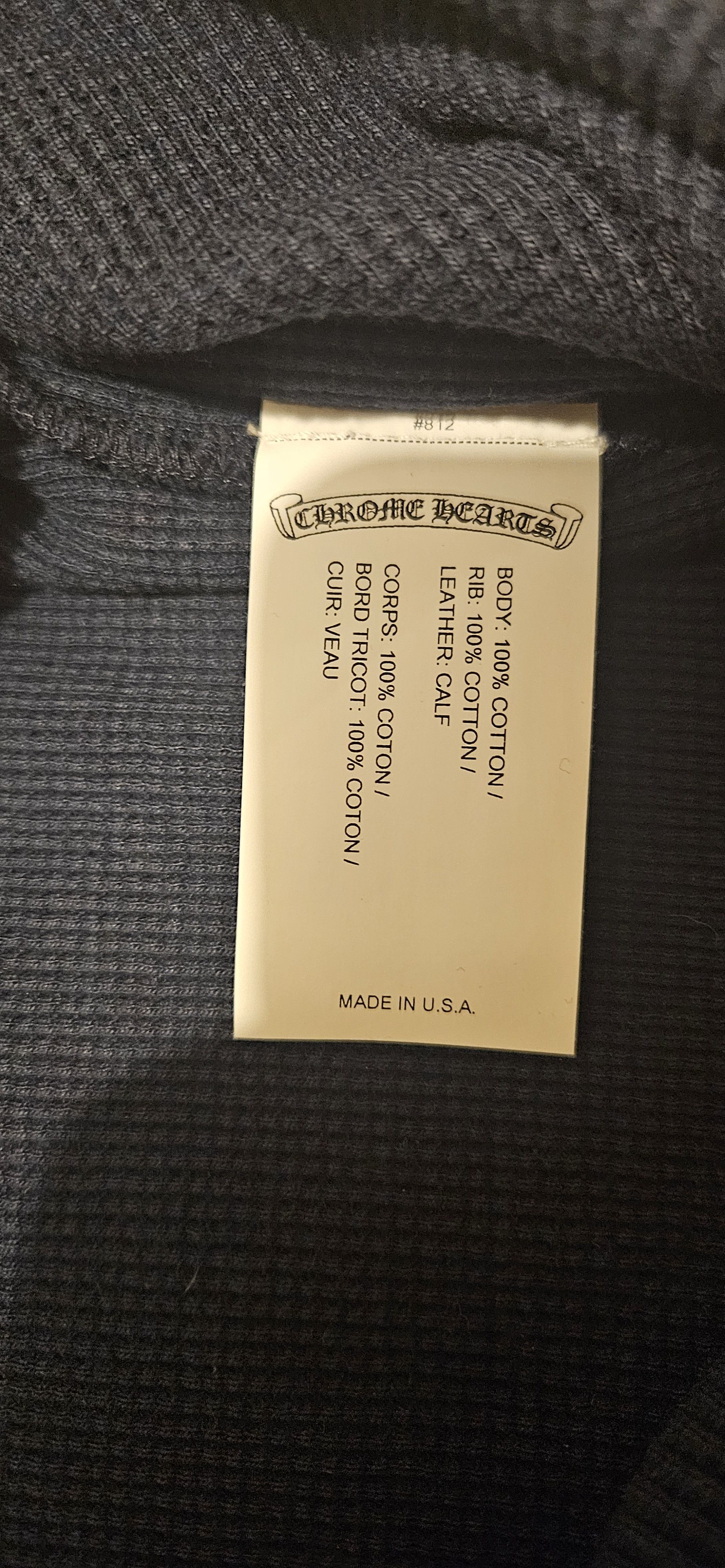 Chrome Hearts Blue thermal crew neck red cross patch Size US L / EU 52-54 / 3 - 5 Thumbnail