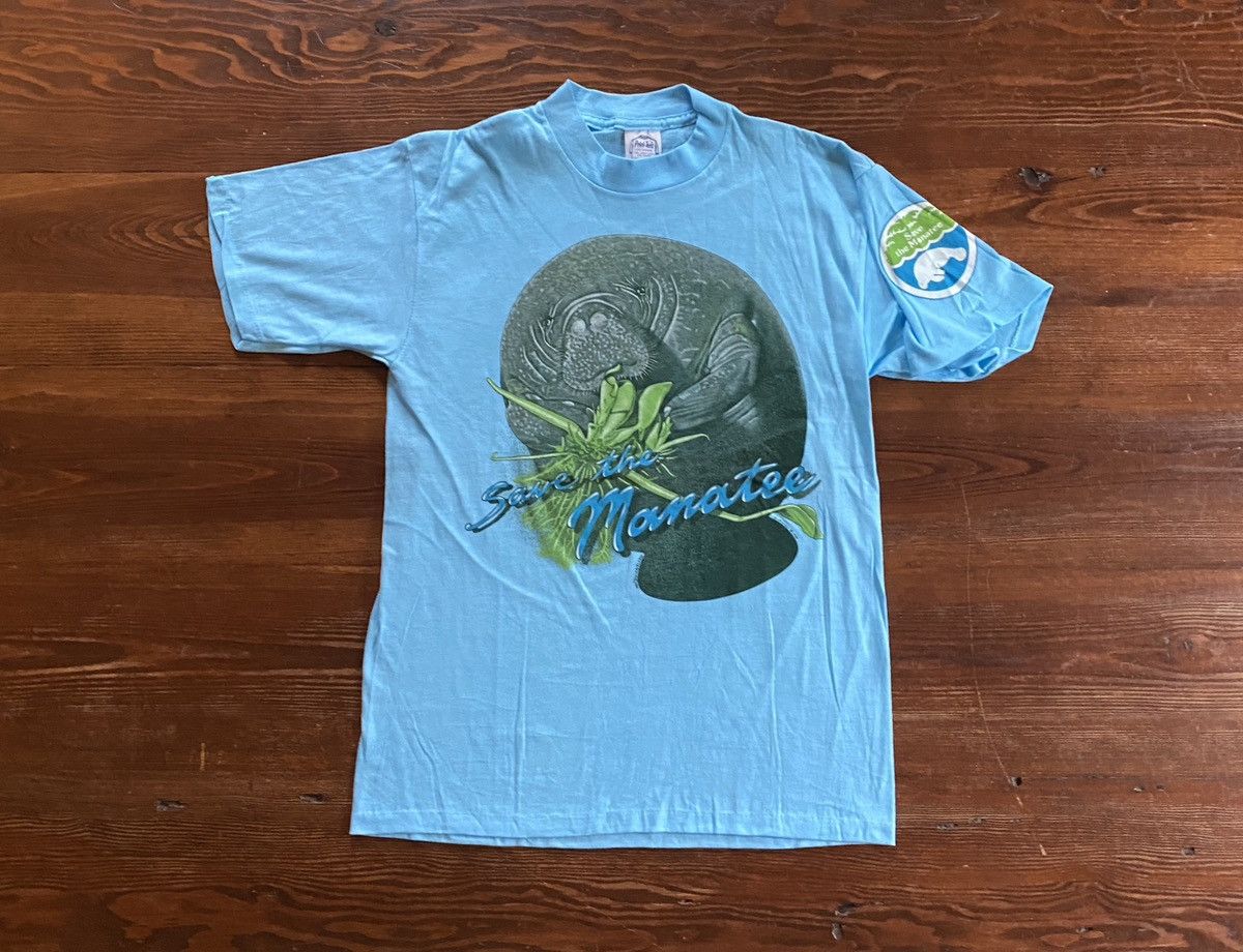 Vintage Vintage ‘86 Save the Manatee Single Stitch Tee Size US S / EU 44-46 / 1 - 1 Thumbnail