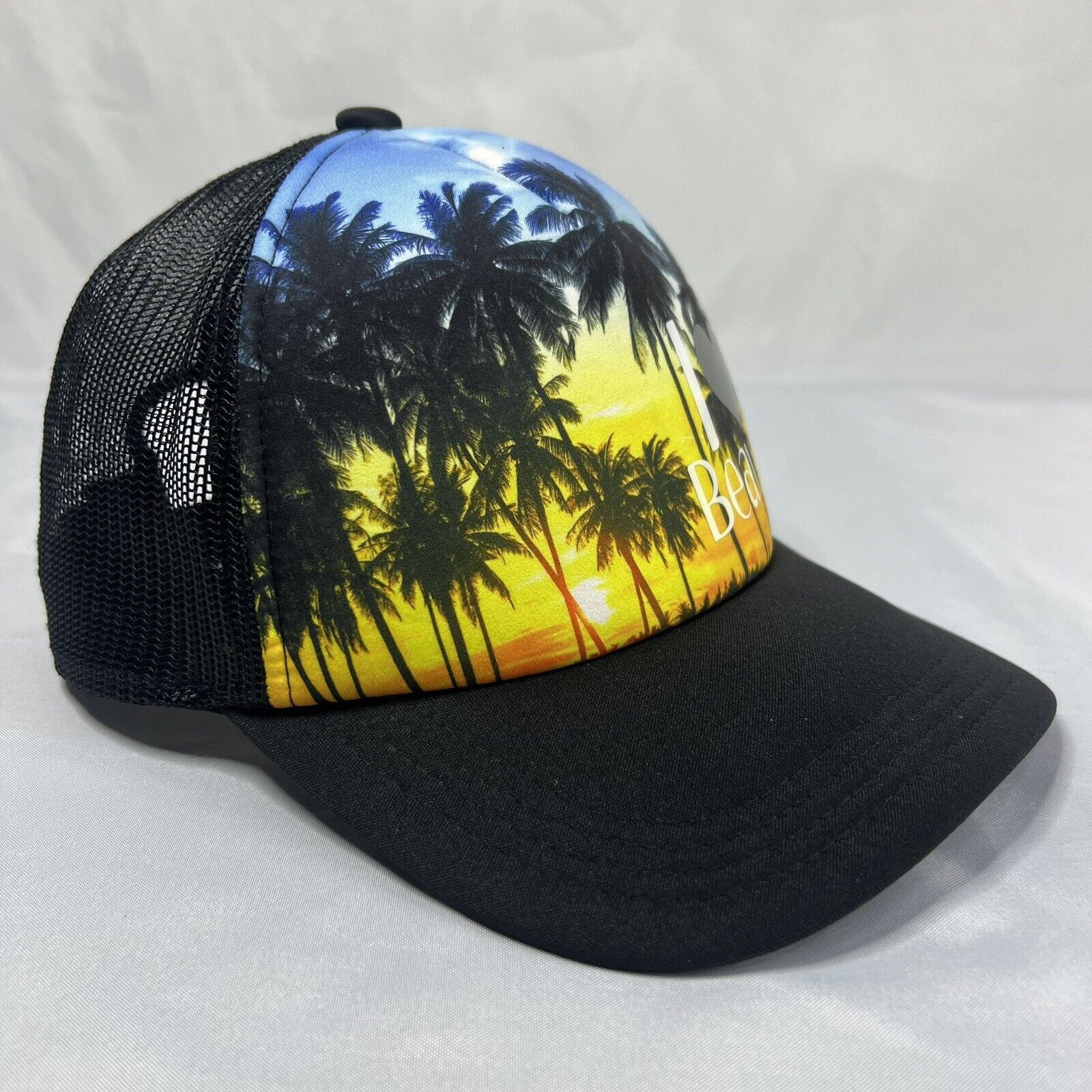 Port Authority I Love Beaver Palm Tree Snackback Trucker Hat Size ONE SIZE - 3 Thumbnail