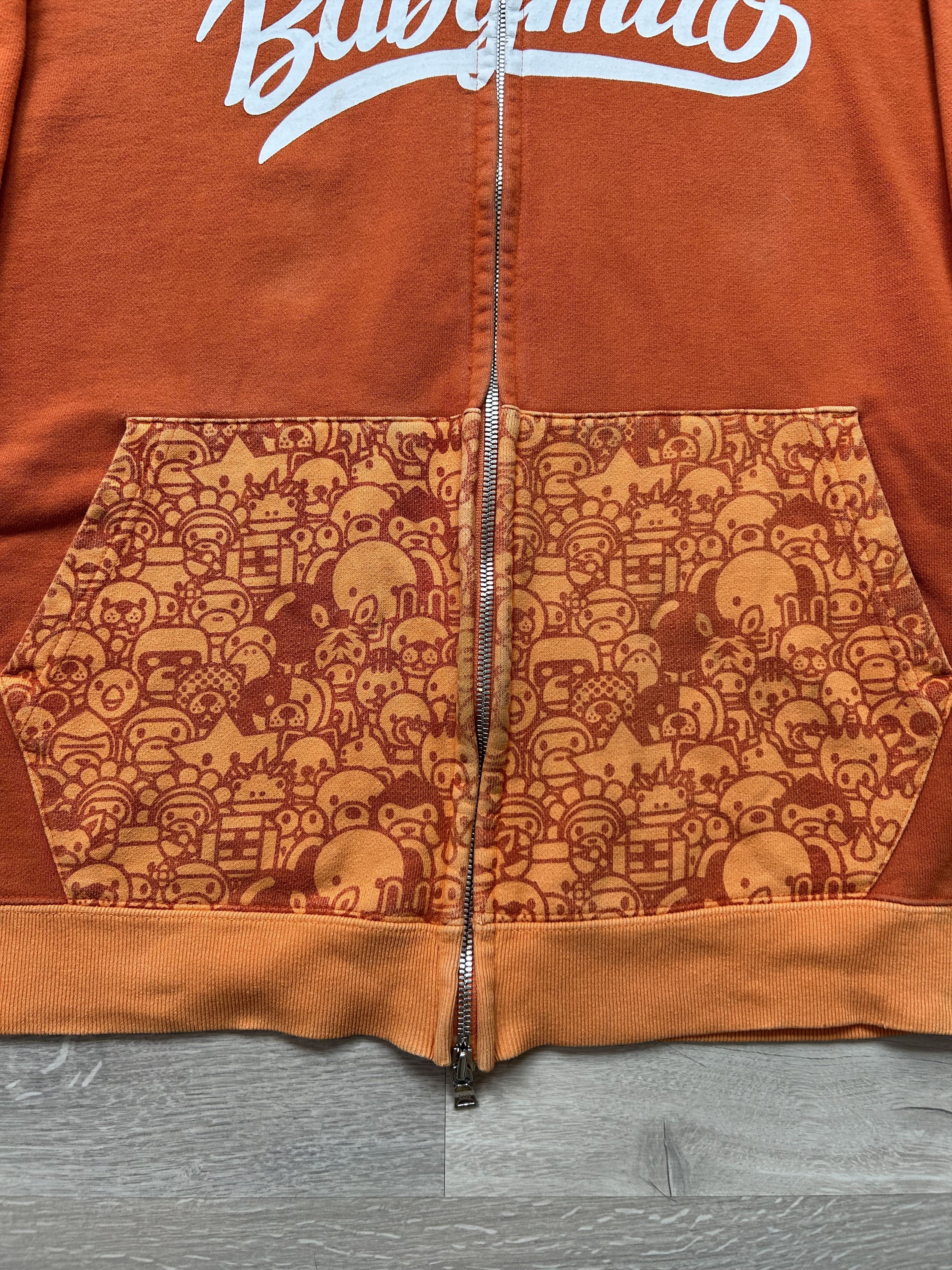 Bape BAPE Orange Animal Safari Milo Full Zip Hoodie Size US M / EU 48-50 / 2 - 2 Thumbnail