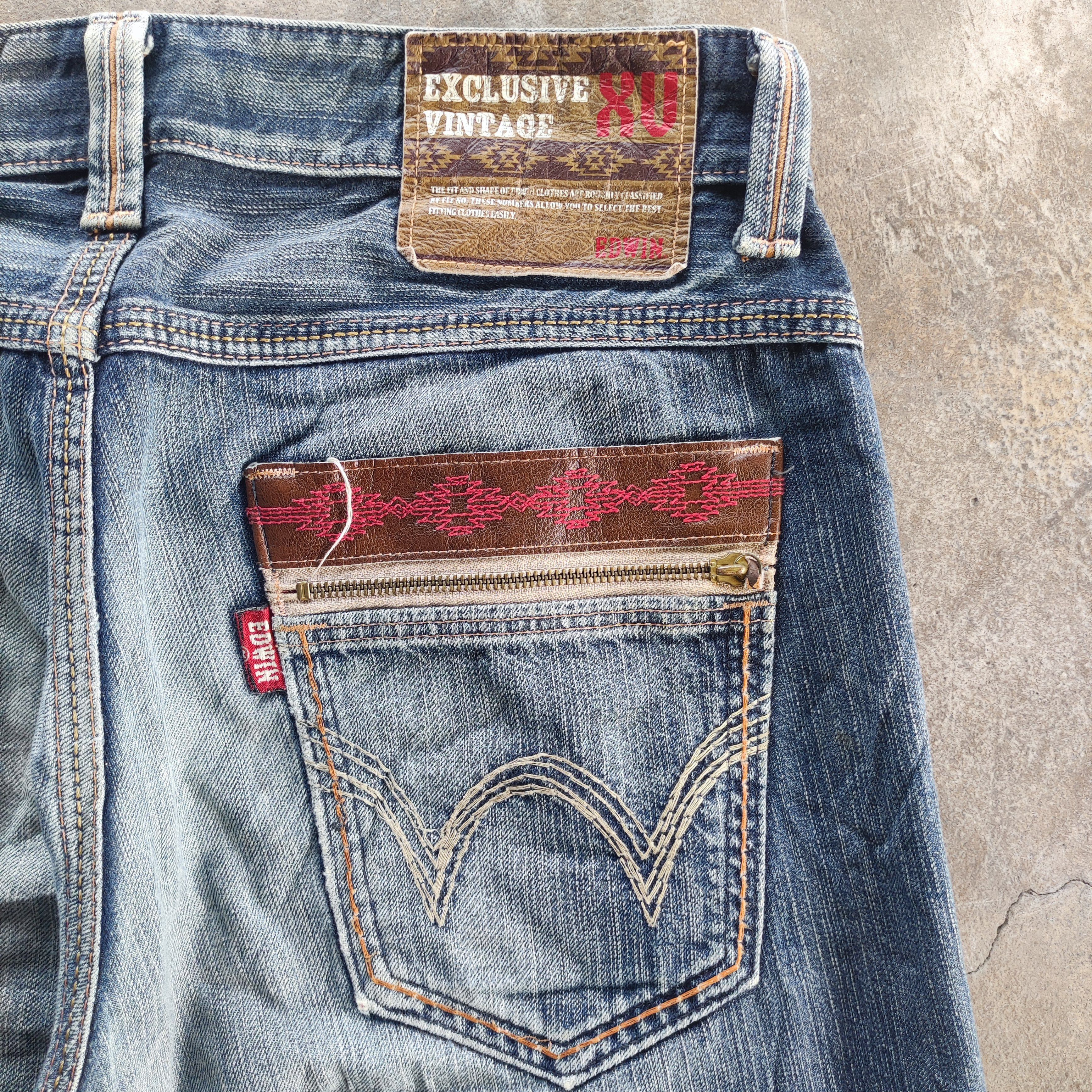 Edwin Vintage EDWIN Brand Buggy Jeans Faded Pants Size US 37 - 11 Thumbnail