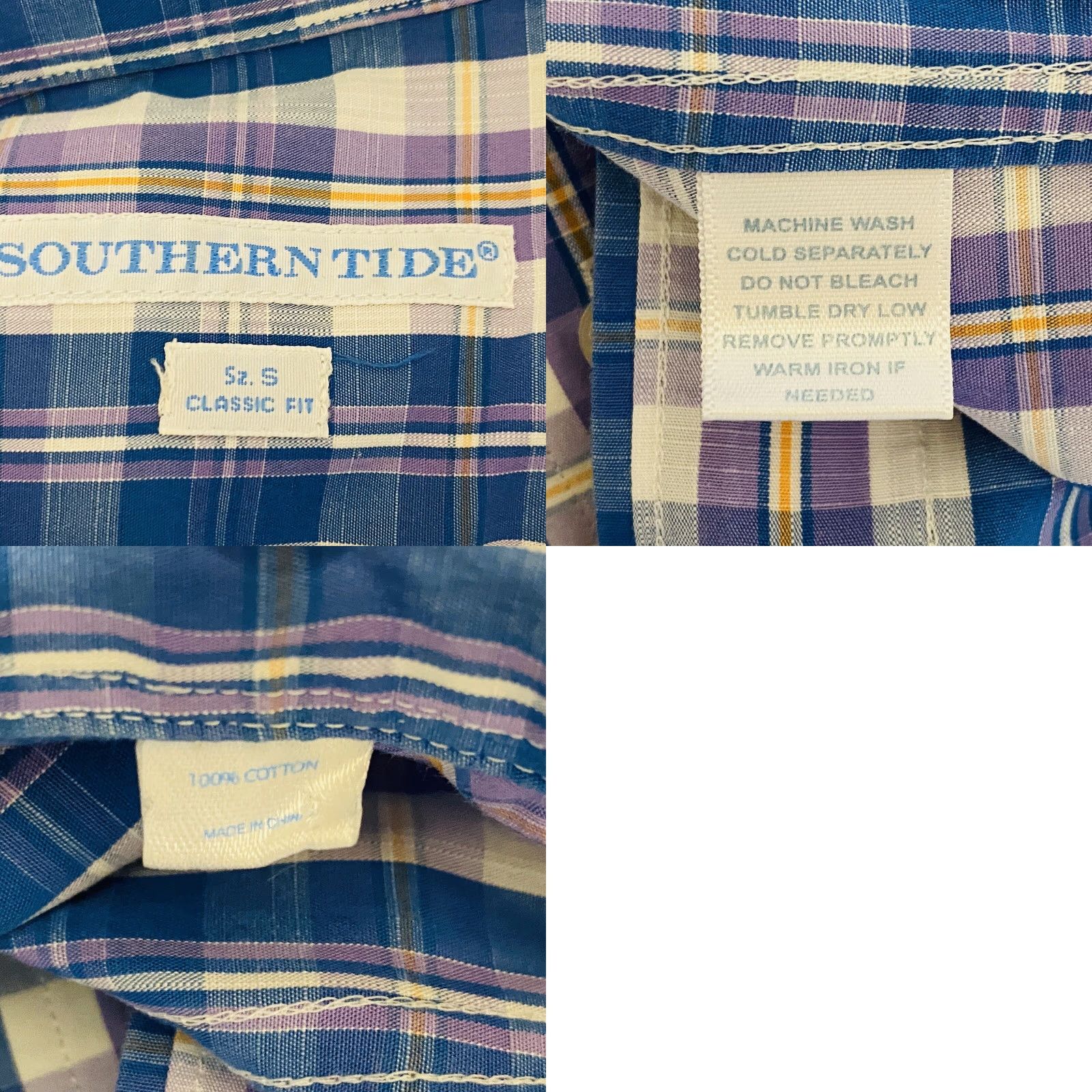 Southern Tide VINTAGE Southern Tide Mens Shirt Small Long Sleeve Blue Plaid Classic Fit Button Up Size US S / EU 44-46 / 1 - 8 Thumbnail